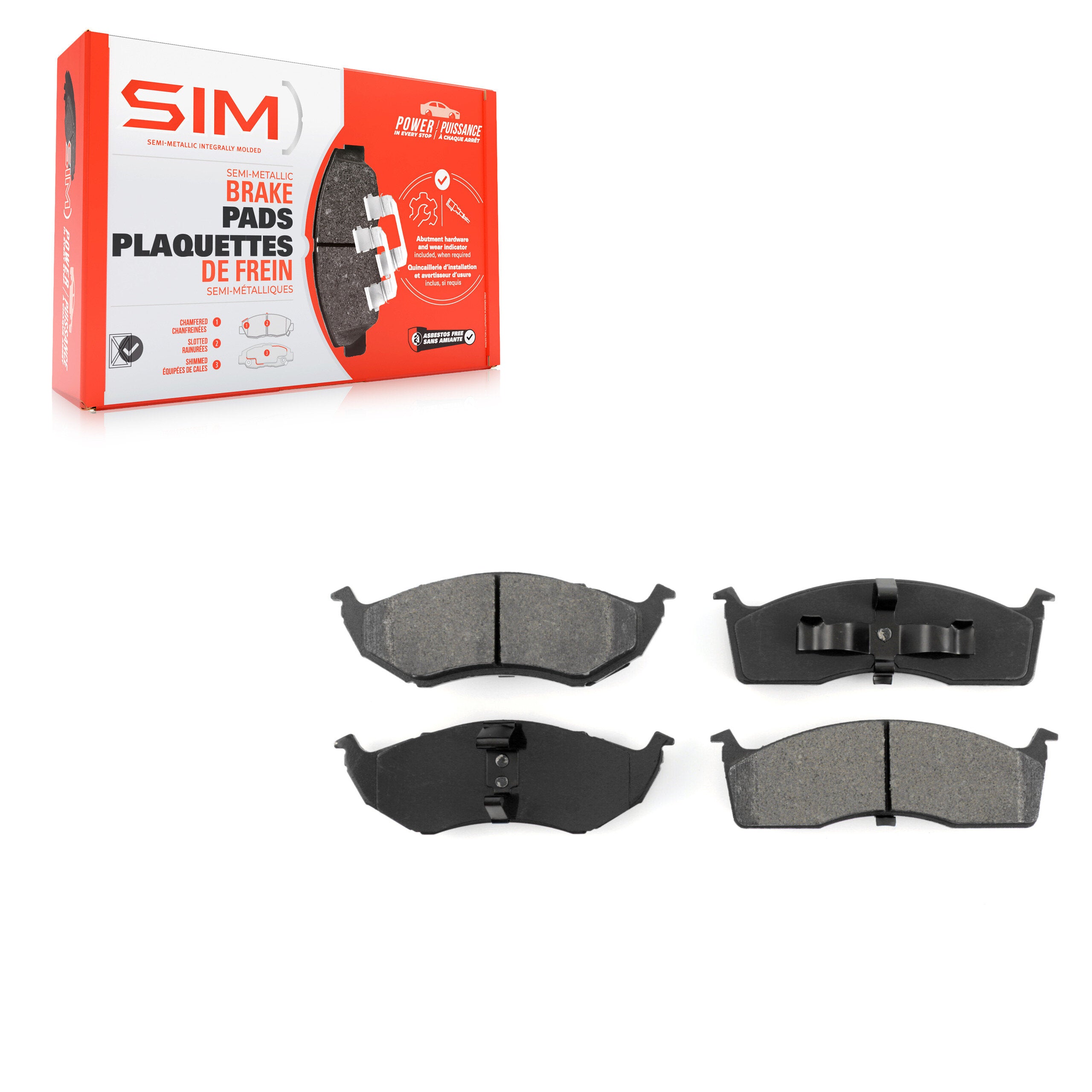 SIM SIM-591 Disc Brake Pad for 1993-2004 Chrysler Prowler, Chrysler Grand Voyager, Chrysler Voyager - Front