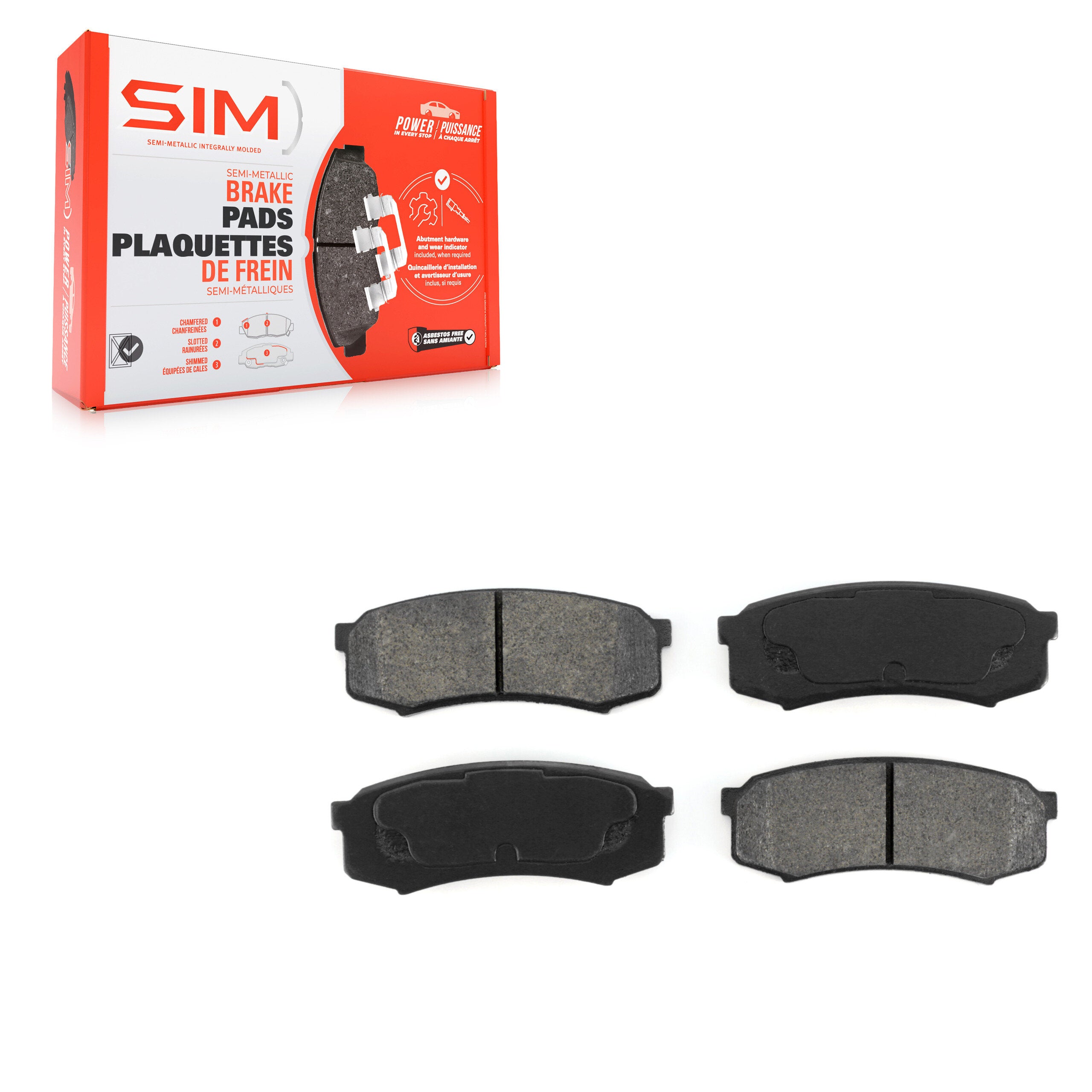 SIM SIM-606 Disc Brake Pad for 1993-2023 Lexus GX460, Toyota FJ Cruiser, Lexus GX470 - Rear