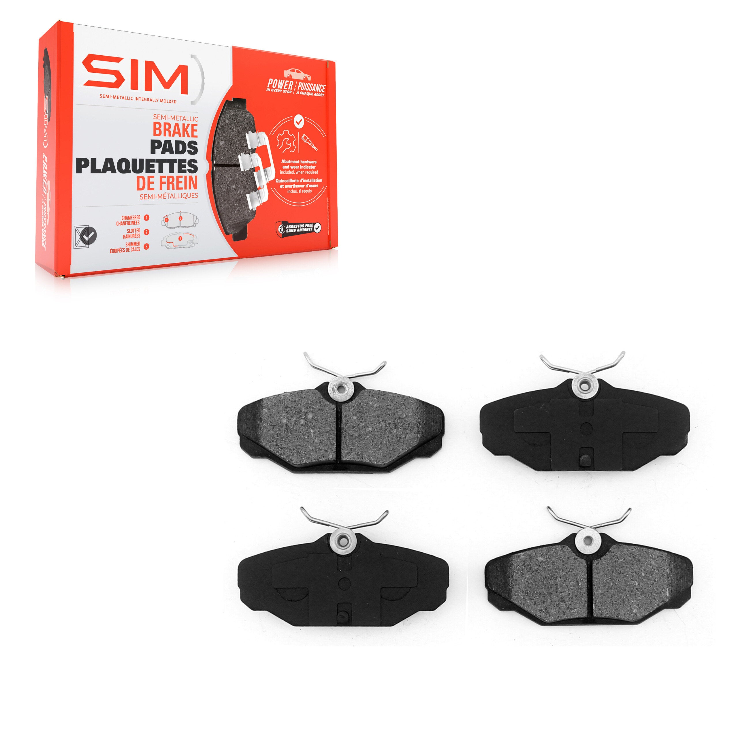 SIM SIM-610 Disc Brake Pad for 1993-2007 Mercury Sable, Ford Taurus, Lincoln Continental - Rear