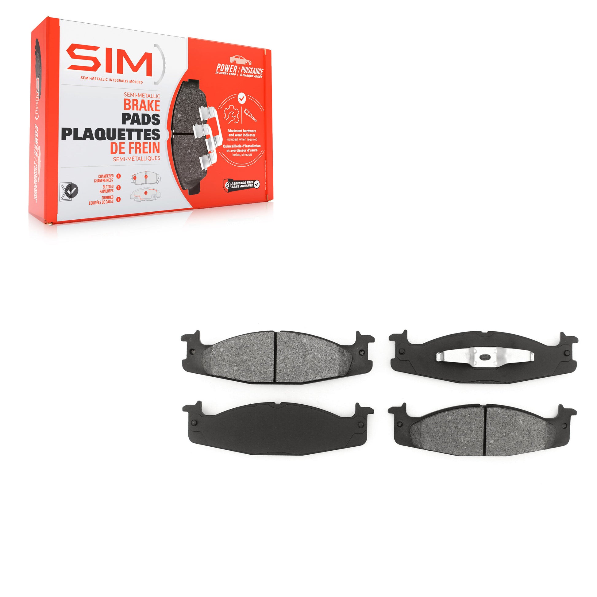 SIM SIM-632 Disc Brake Pad for 1994-2003 Ford E-150, Ford E-150 Club Wagon, Ford Bronco - Front