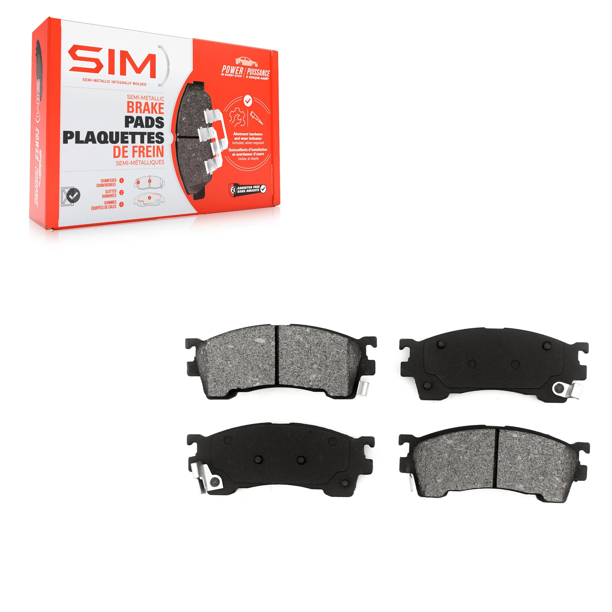 SIM SIM-637 Disc Brake Pad for 1993-2002 Mazda 626, Mazda Protege, Ford Probe - Front