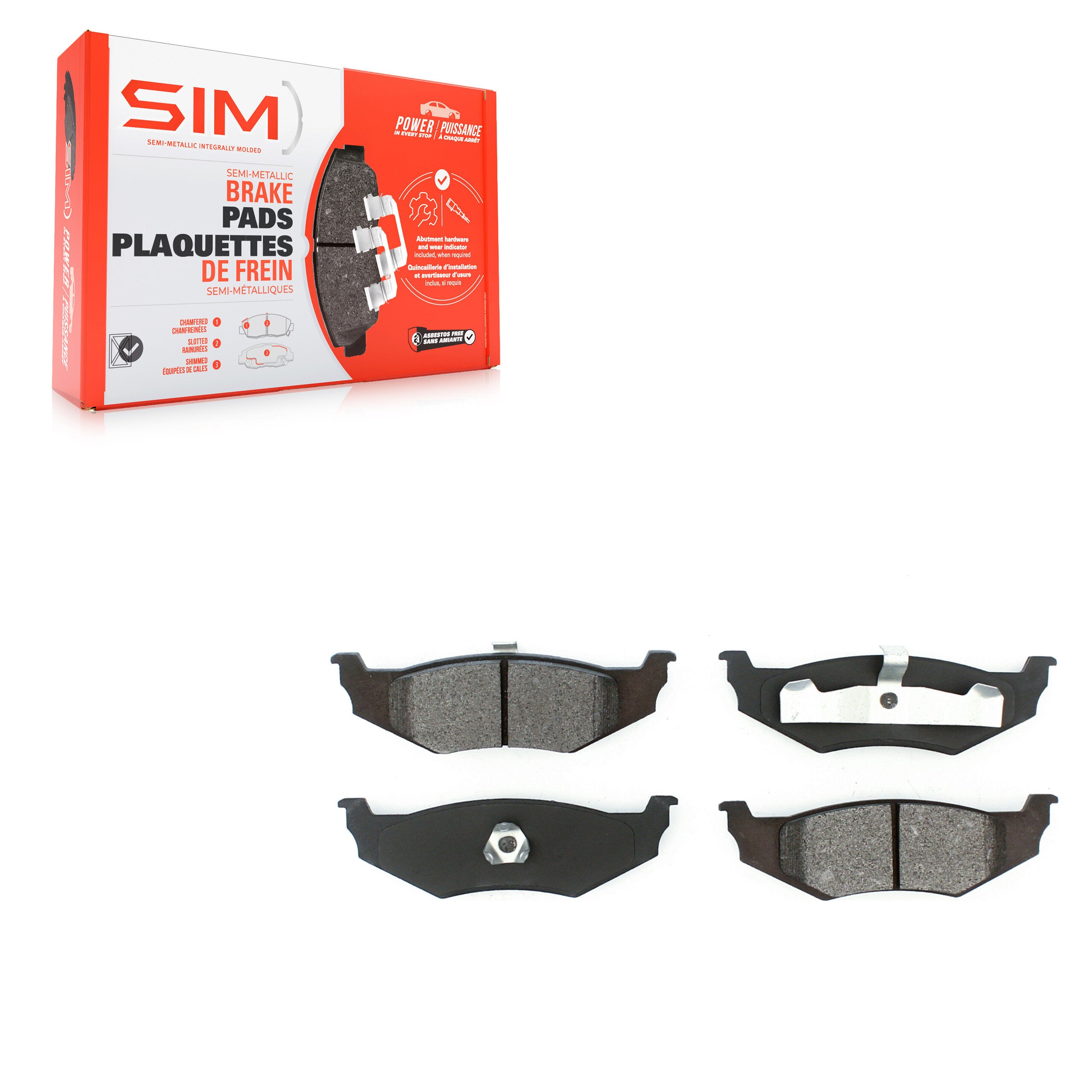 SIM SIM-641 Disc Brake Pad for 1995-2010 Chrysler Sebring, Dodge Stratus, Chrysler PT Cruiser - Rear
