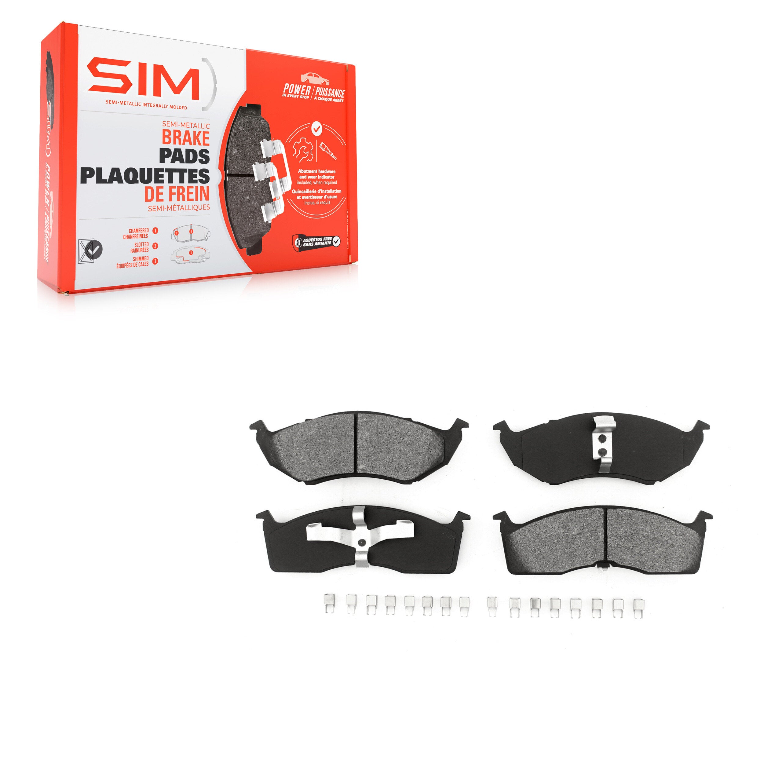 SIM SIM-642 Disc Brake Pad for 1995-2005 Dodge Neon, Dodge SX 2.0, Chrysler Neon - Front