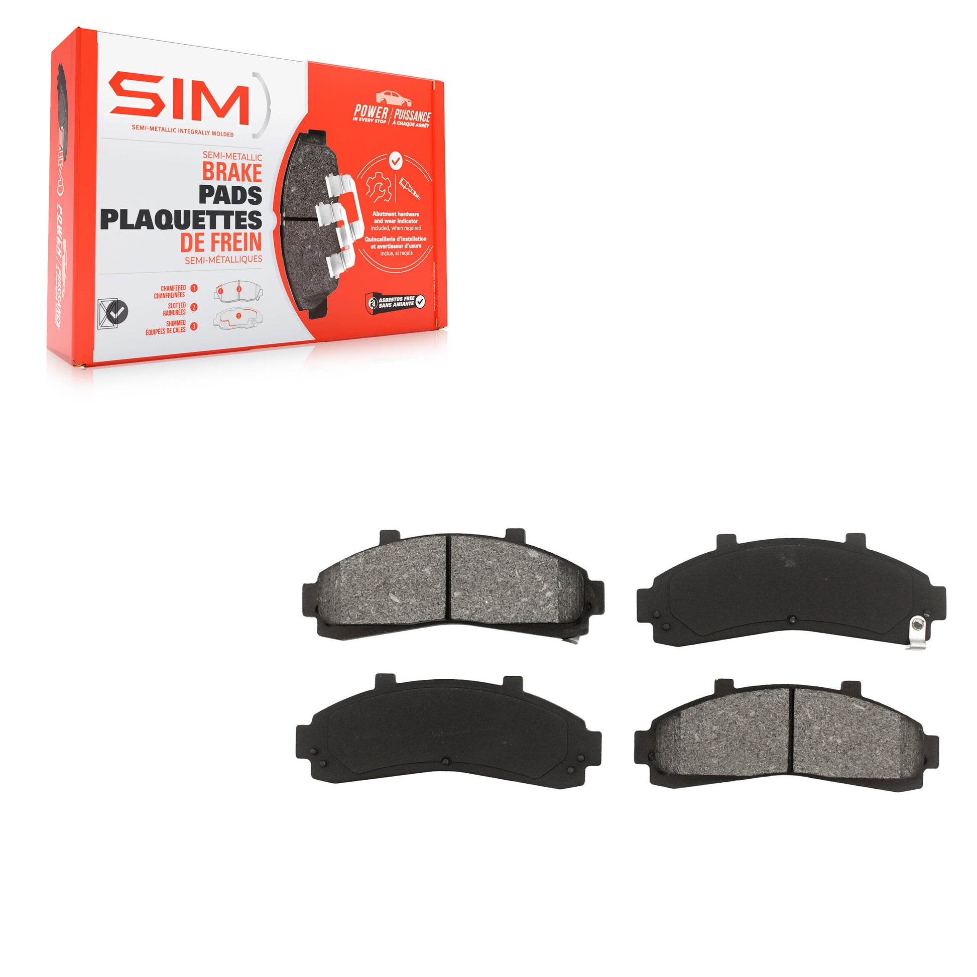 SIM SIM-652 Disc Brake Pad for 1995-2002 Mazda B2300, Mazda B2500, Mercury Mountaineer - Front