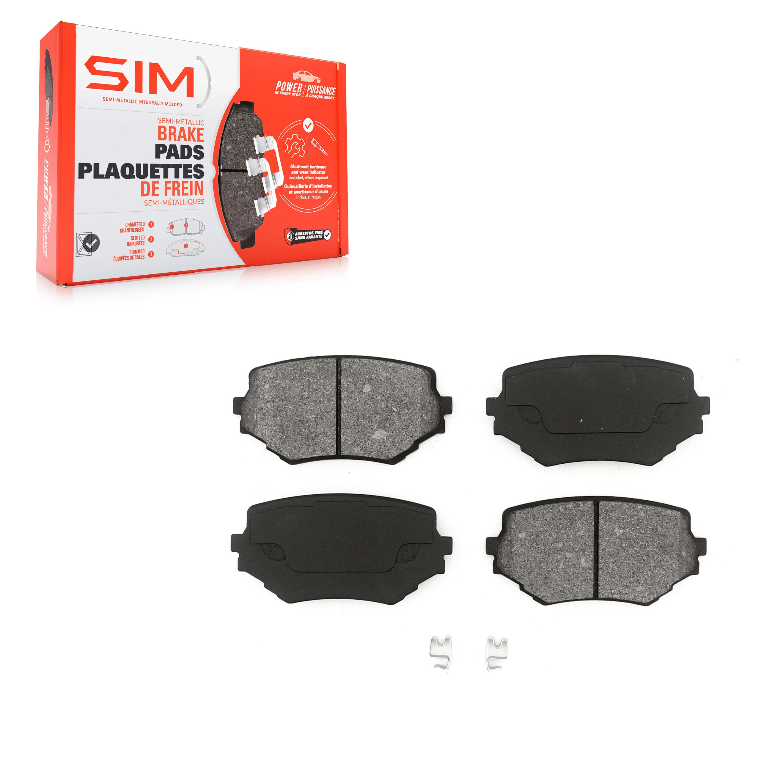 SIM SIM-680 Disc Brake Pad for 1996-2005 Suzuki Grand Vitara, Suzuki XL-7, Suzuki Sidekick - Front