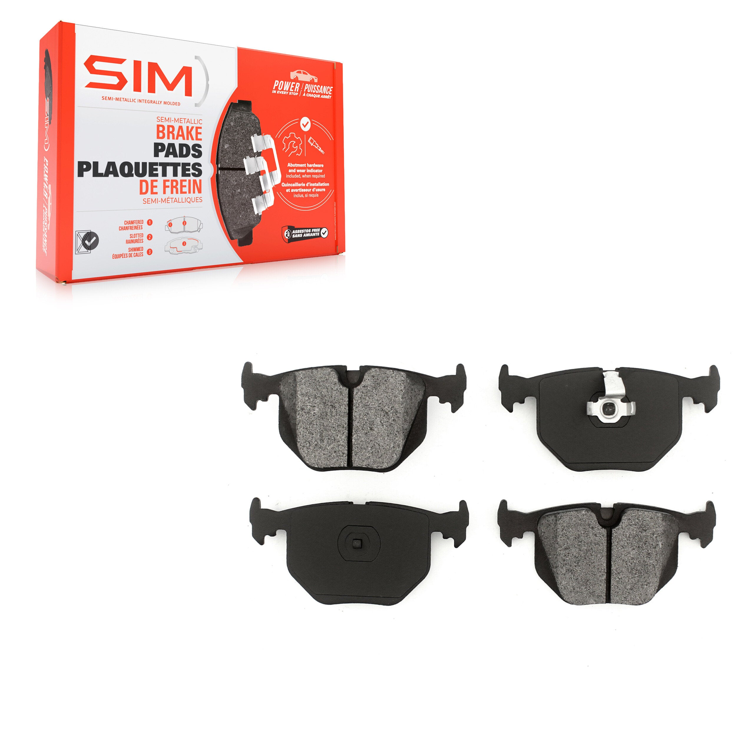 SIM SIM-683 Disc Brake Pad for 1991-2010 BMW Z4, BMW X3, Land Rover Range Rover - Rear
