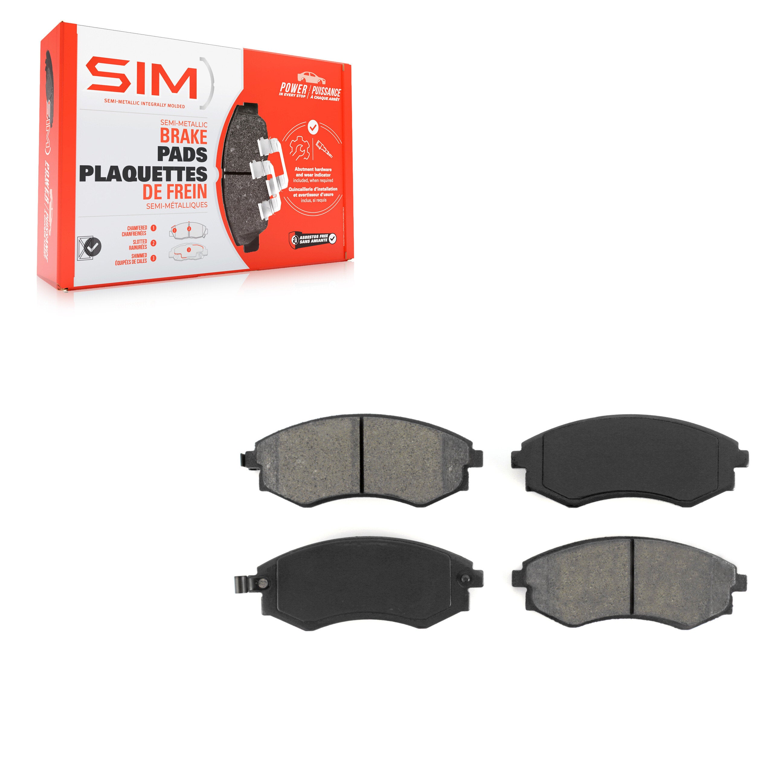 SIM SIM-700 Disc Brake Pad for 1989-2006 Hyundai Elantra, Hyundai Sonata, Kia Magentis - Front