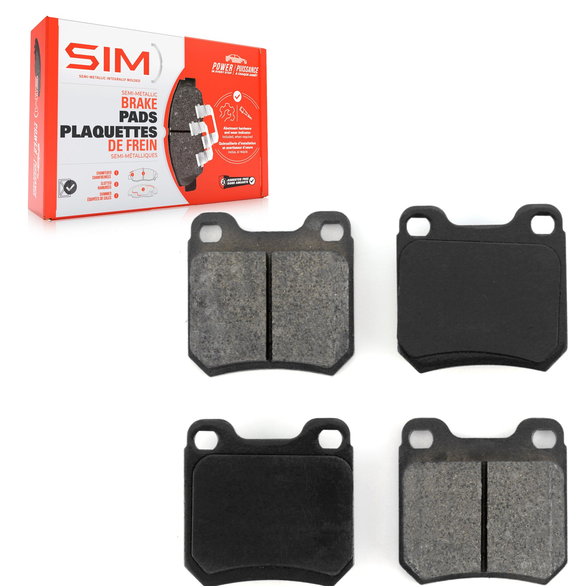 SIM SIM-709A Disc Brake Pad for 1997-2005 Saab 9-3, Saturn L100, Saturn L200 - Rear