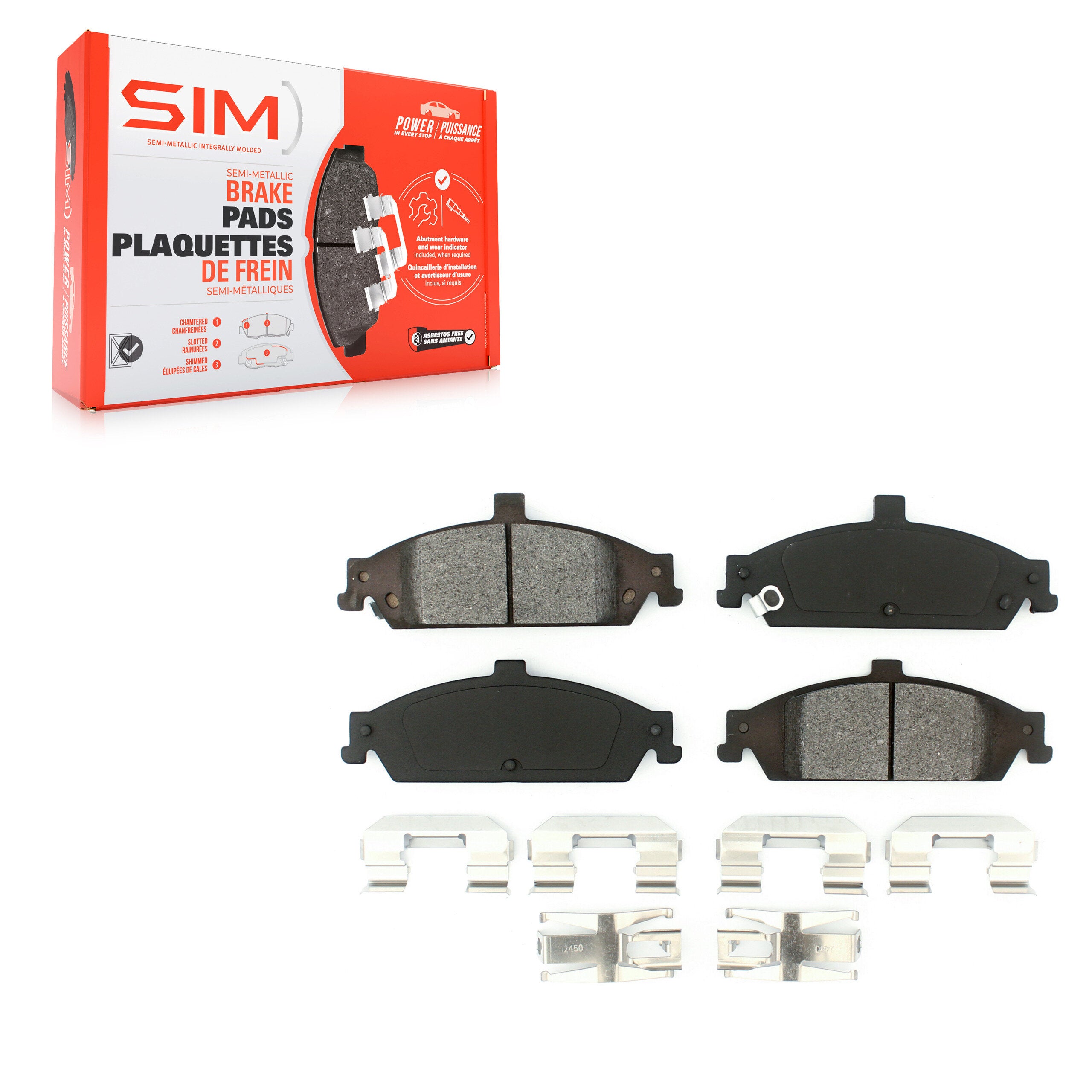 SIM SIM-727 Disc Brake Pad for 1997-2005 Chevrolet Classic, Oldsmobile Alero, Pontiac Grand Am - Front