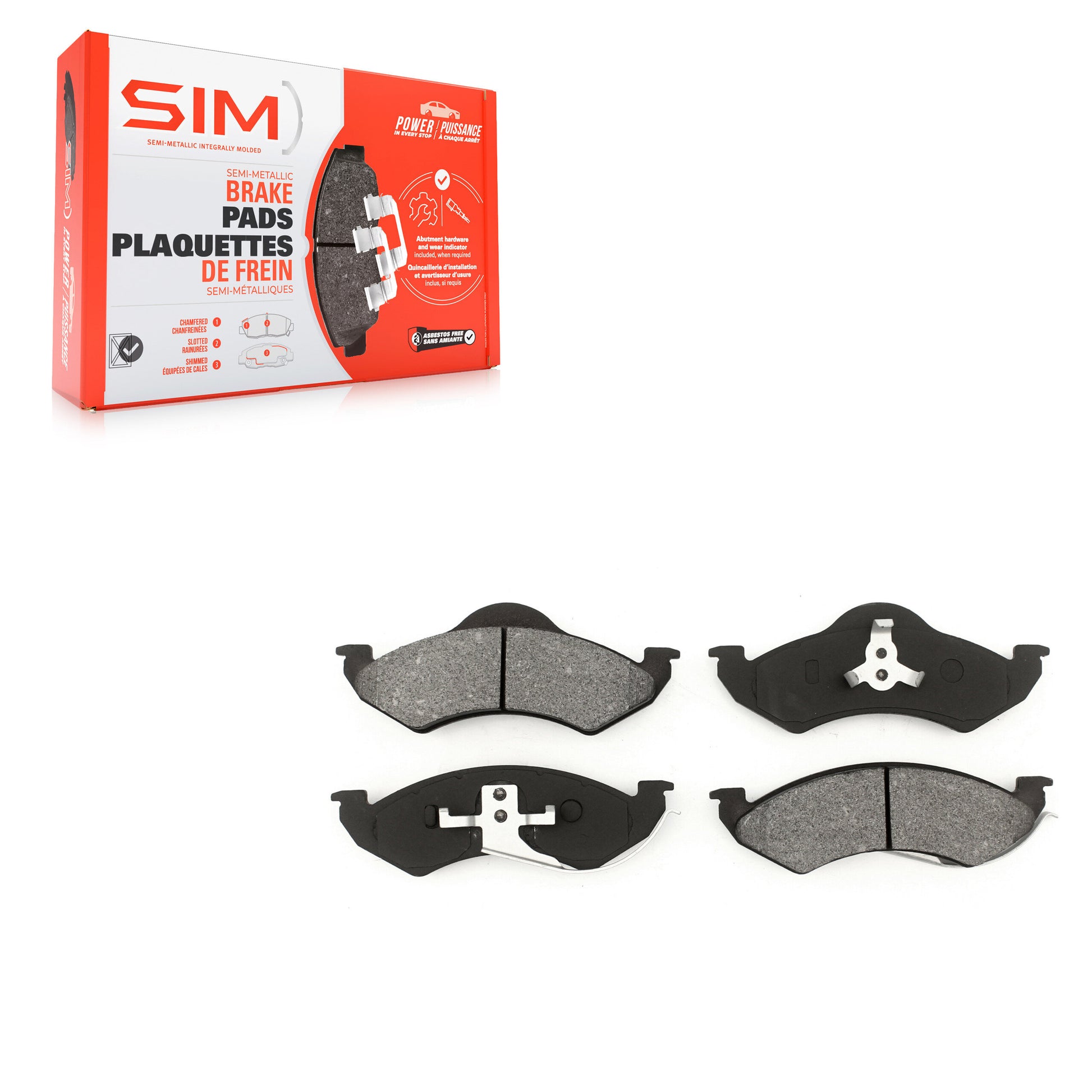 SIM SIM-746 Disc Brake Pad for 1998-1999 Dodge Dakota, Dodge Durango - Front