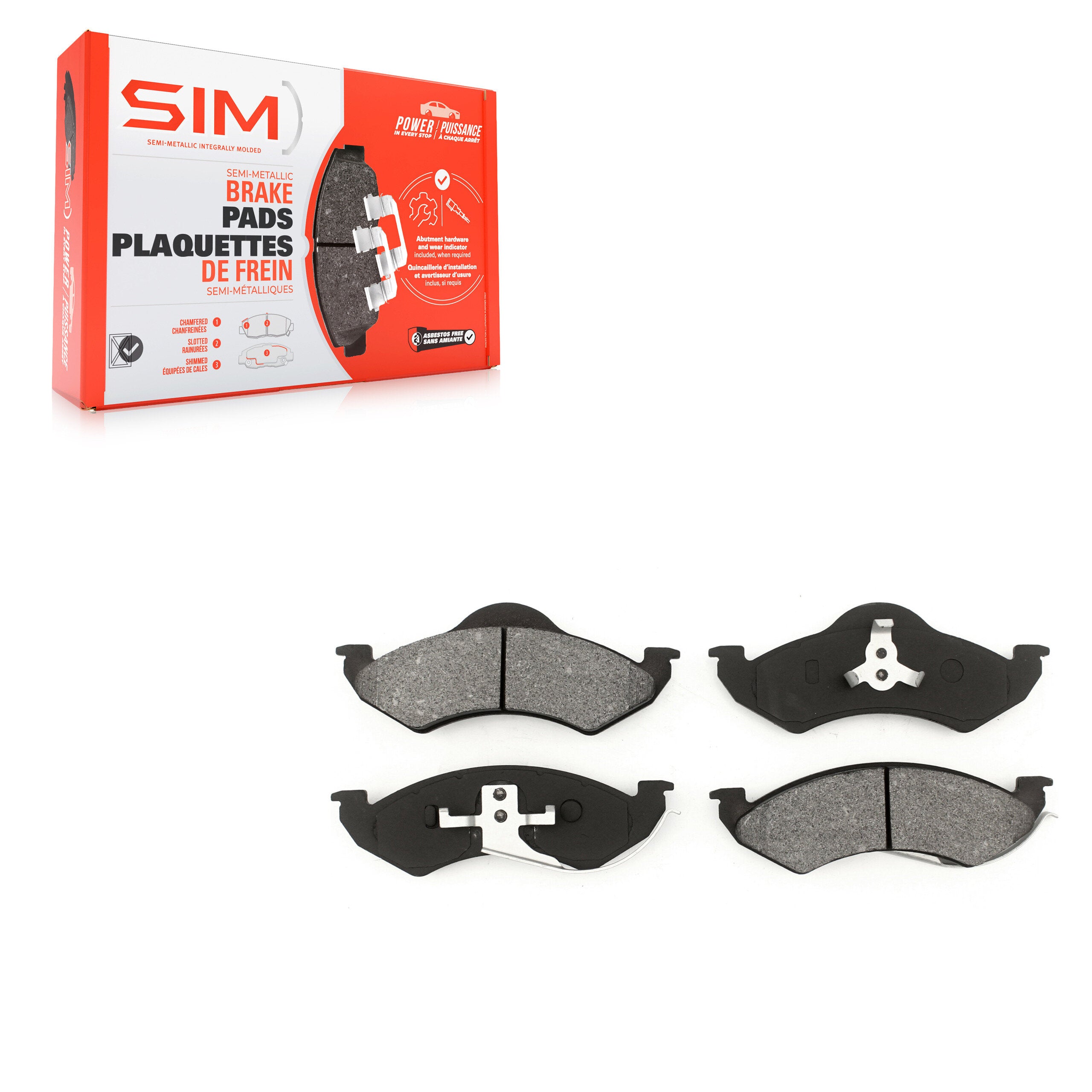 SIM SIM-746 Disc Brake Pad for 1998-1999 Dodge Dakota, Dodge Durango - Front