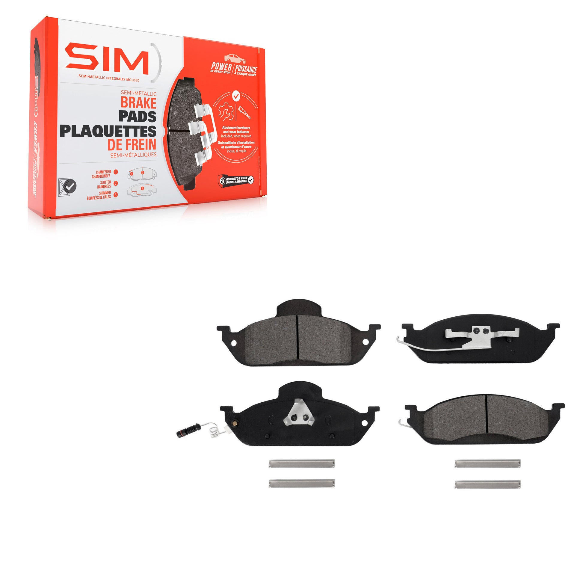 SIM SIM-760 Disc Brake Pad for 1998-2005 Mercedes-Benz ML350, Mercedes-Benz ML430, Mercedes-Benz ML320 - Front