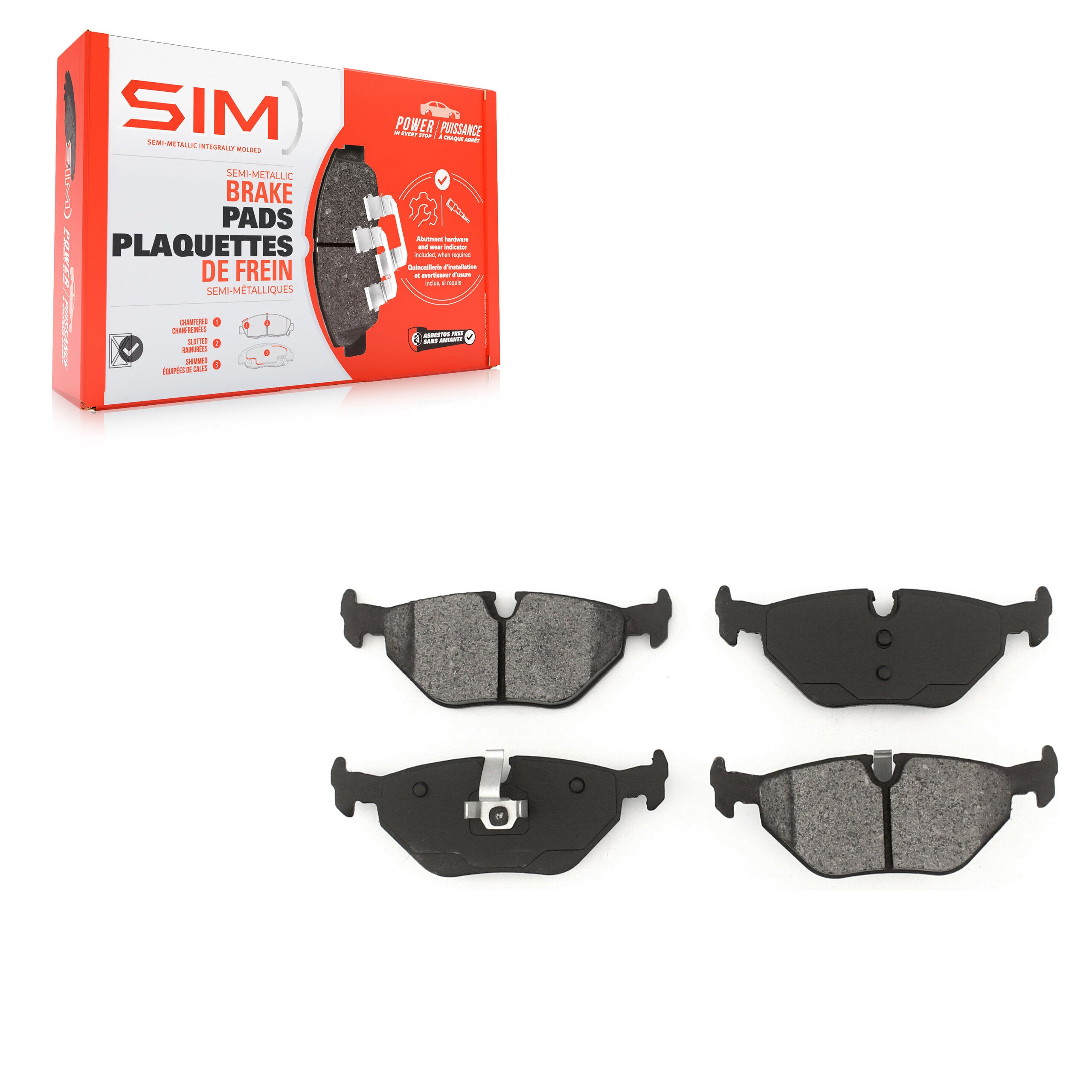 SIM SIM-763 Disc Brake Pad for 1992-2009 BMW Z4, Saab 9-3, BMW 320i - Rear