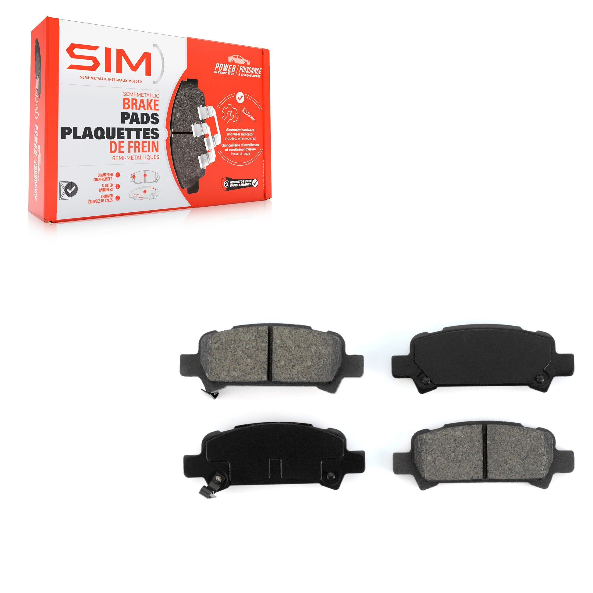 SIM SIM-770 Disc Brake Pad for 1998-2009 Subaru Legacy, Subaru Baja, Subaru Impreza - Rear