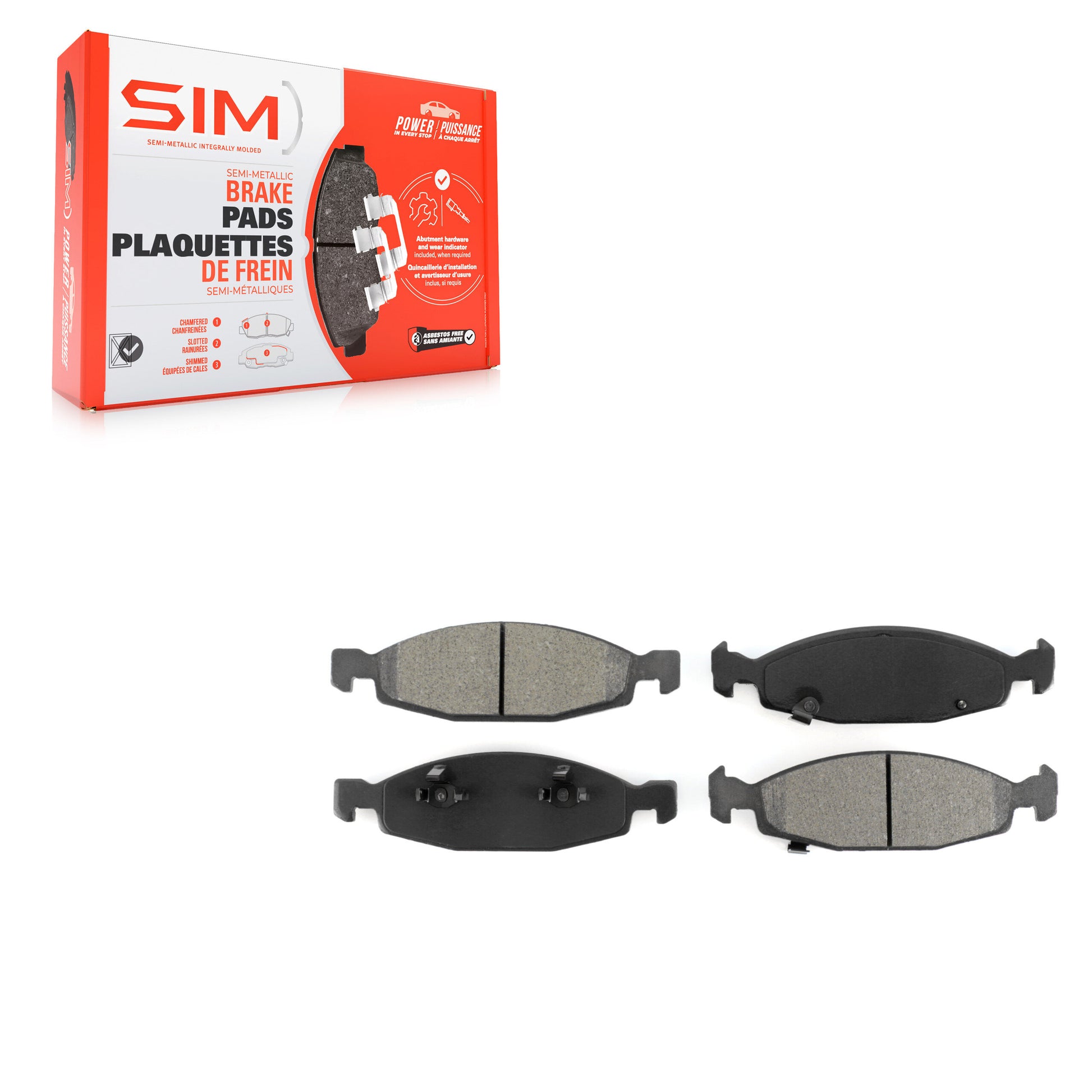 SIM SIM-790 Disc Brake Pad for 1999-2002 Jeep Grand Cherokee - Front