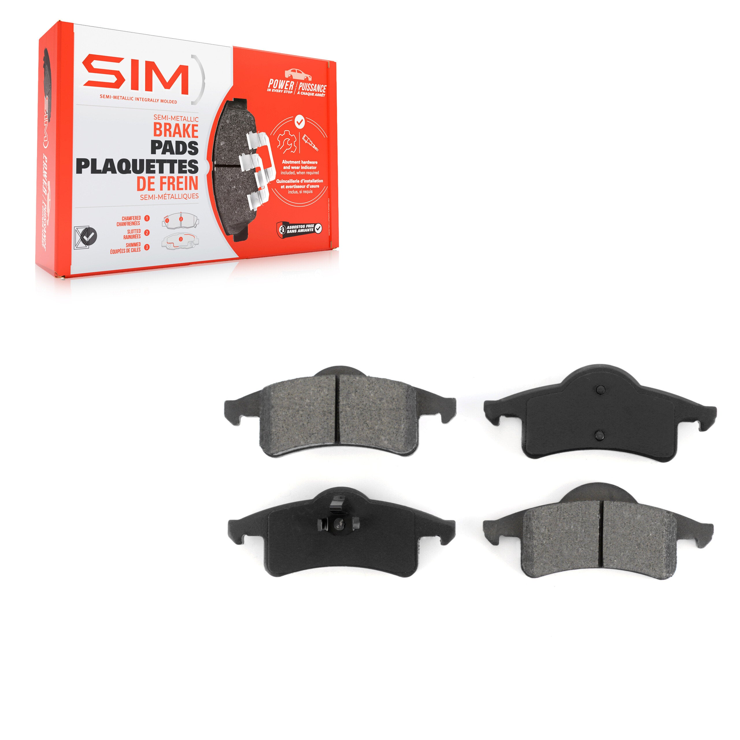 SIM SIM-791 Disc Brake Pad for 1999-2004 Jeep Grand Cherokee - Rear