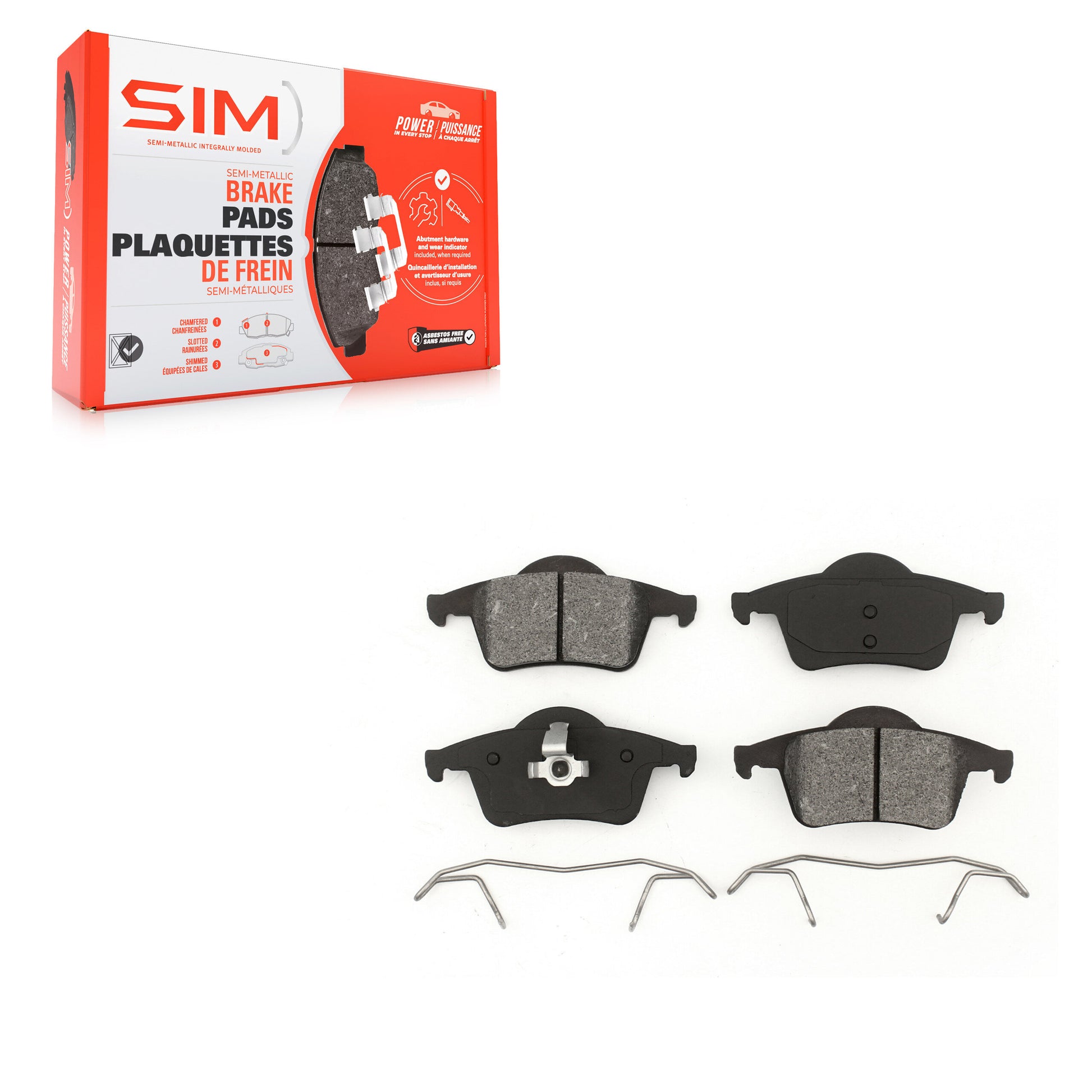 SIM SIM-795 Disc Brake Pad for 1999-2009 Volvo S60, Volvo V70, Volvo XC70 - Rear