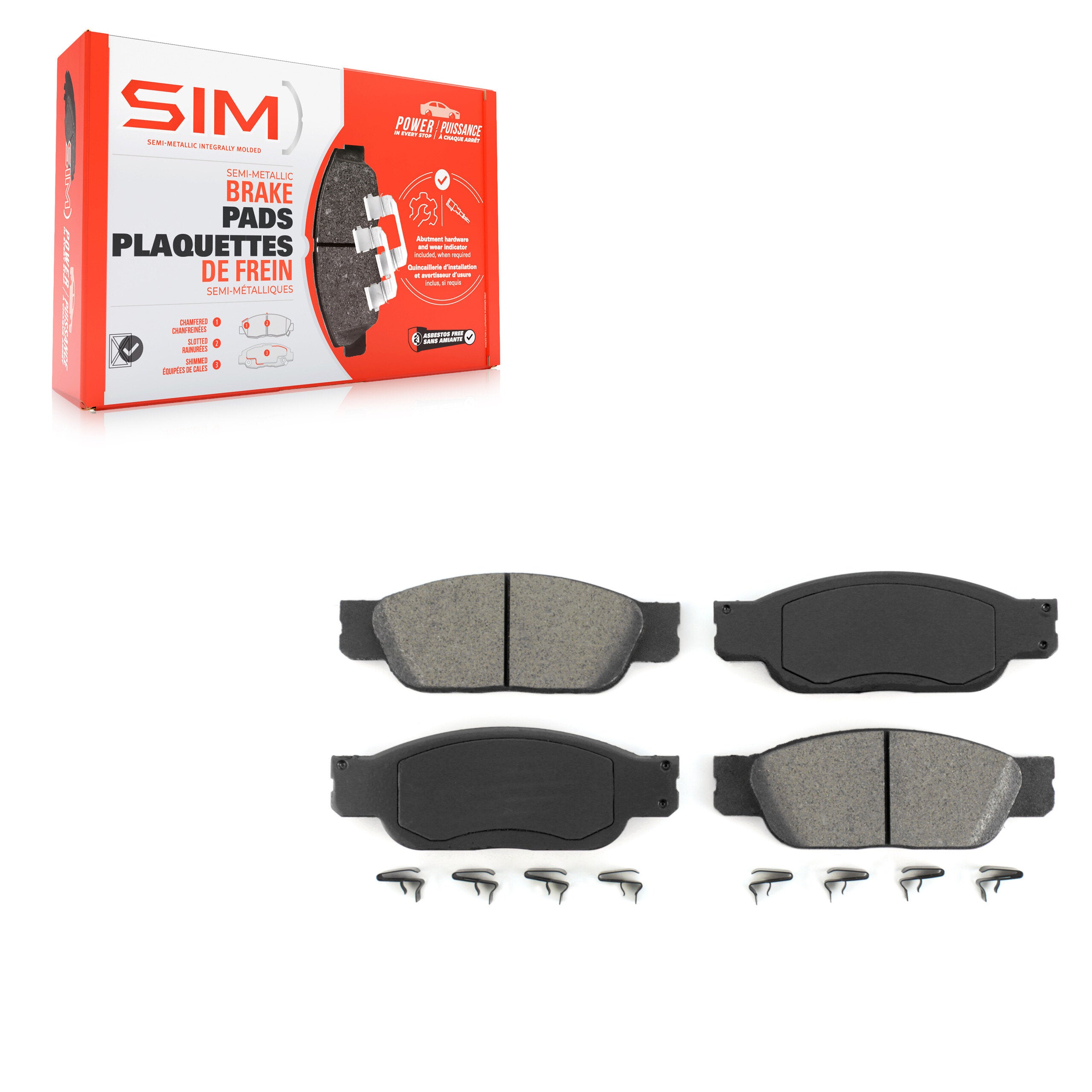 SIM SIM-805 Disc Brake Pad for 2000-2006 Jaguar S-Type, Ford Thunderbird, Lincoln LS - Front
