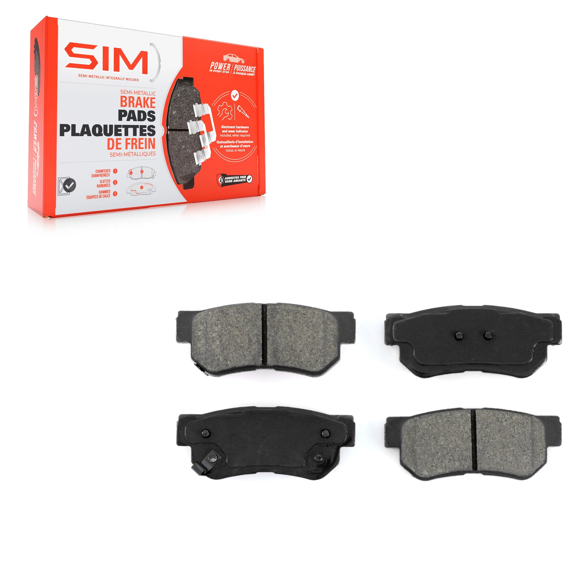 SIM SIM-813 Disc Brake Pad for 1999-2010 Hyundai Elantra, Hyundai Azera, Hyundai Sonata - Rear