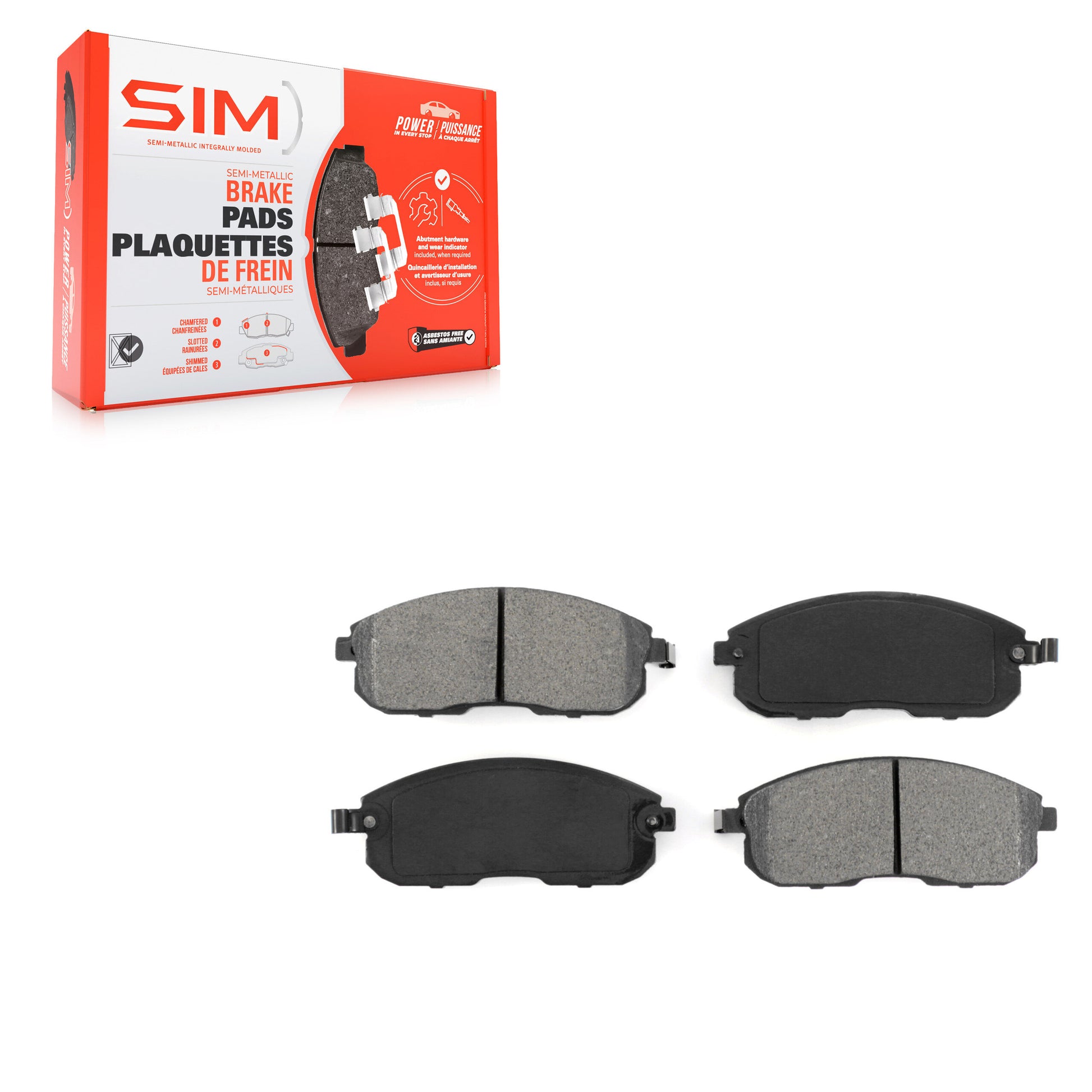 SIM SIM-815 Disc Brake Pad for 2000-2019 Nissan Juke, Nissan Altima, Nissan Sentra - Front