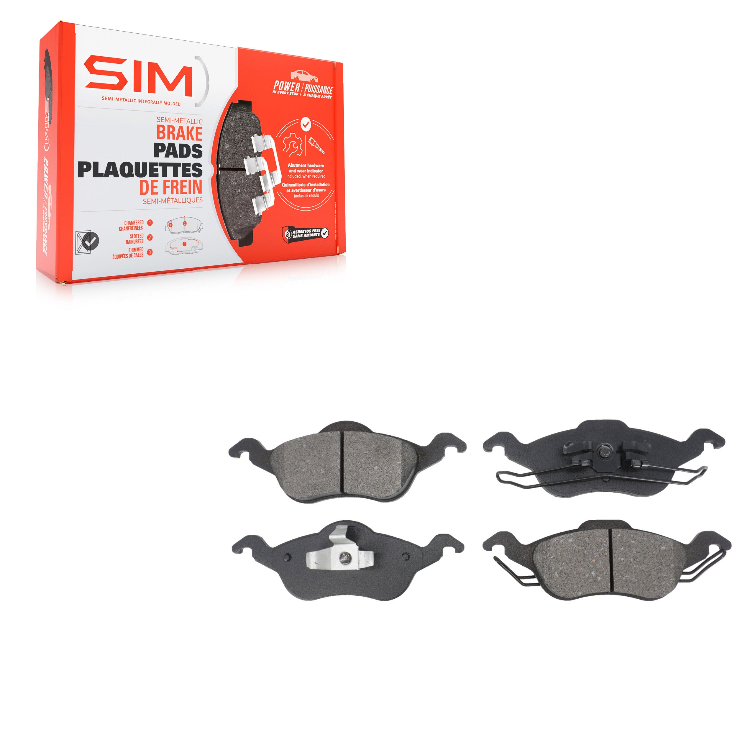 SIM SIM-816 Disc Brake Pad for 2000-2004 Ford Focus - Front