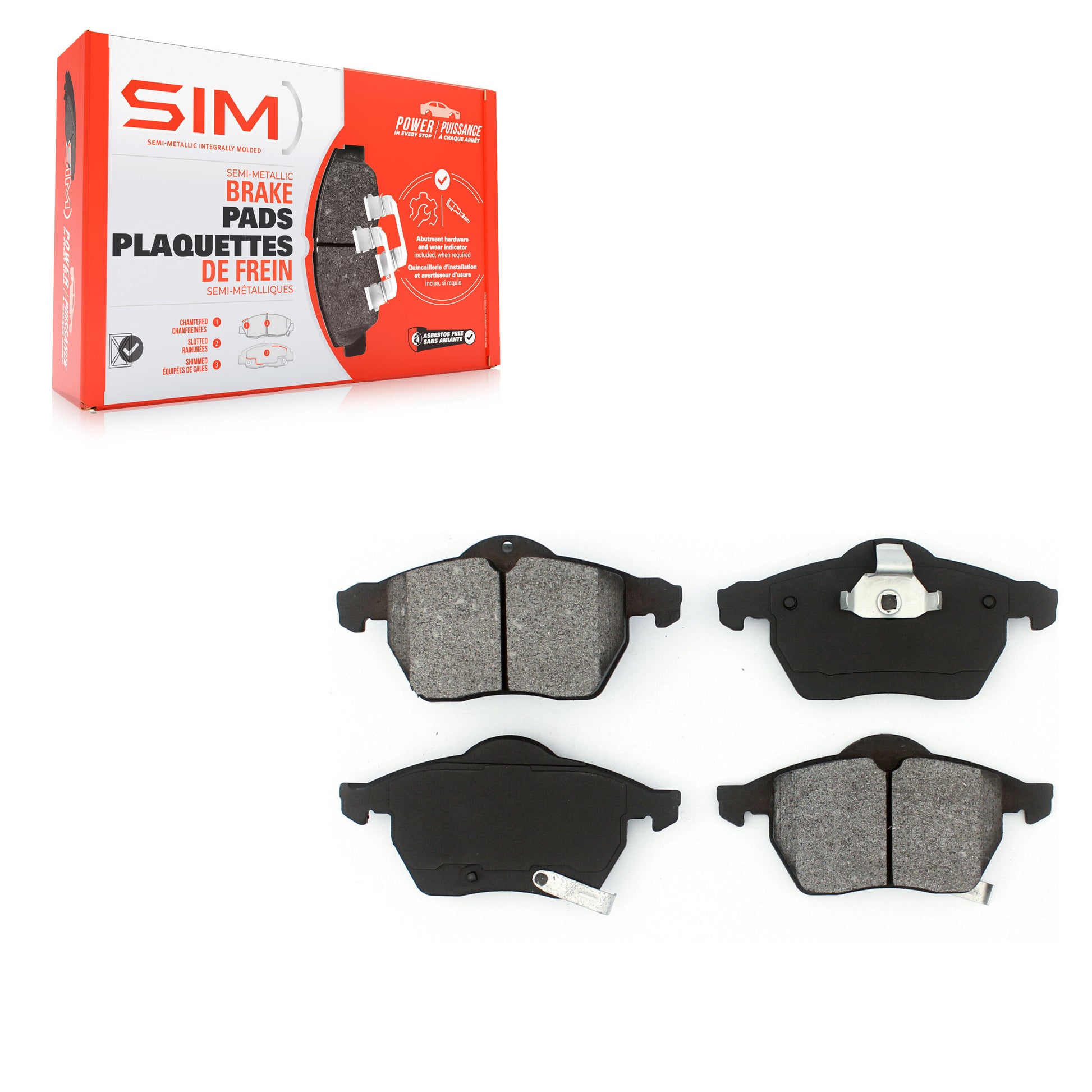 SIM SIM-819 Disc Brake Pad for 1997-2009 Saab 9-5, Saab 9-3, Saturn L100 - Front