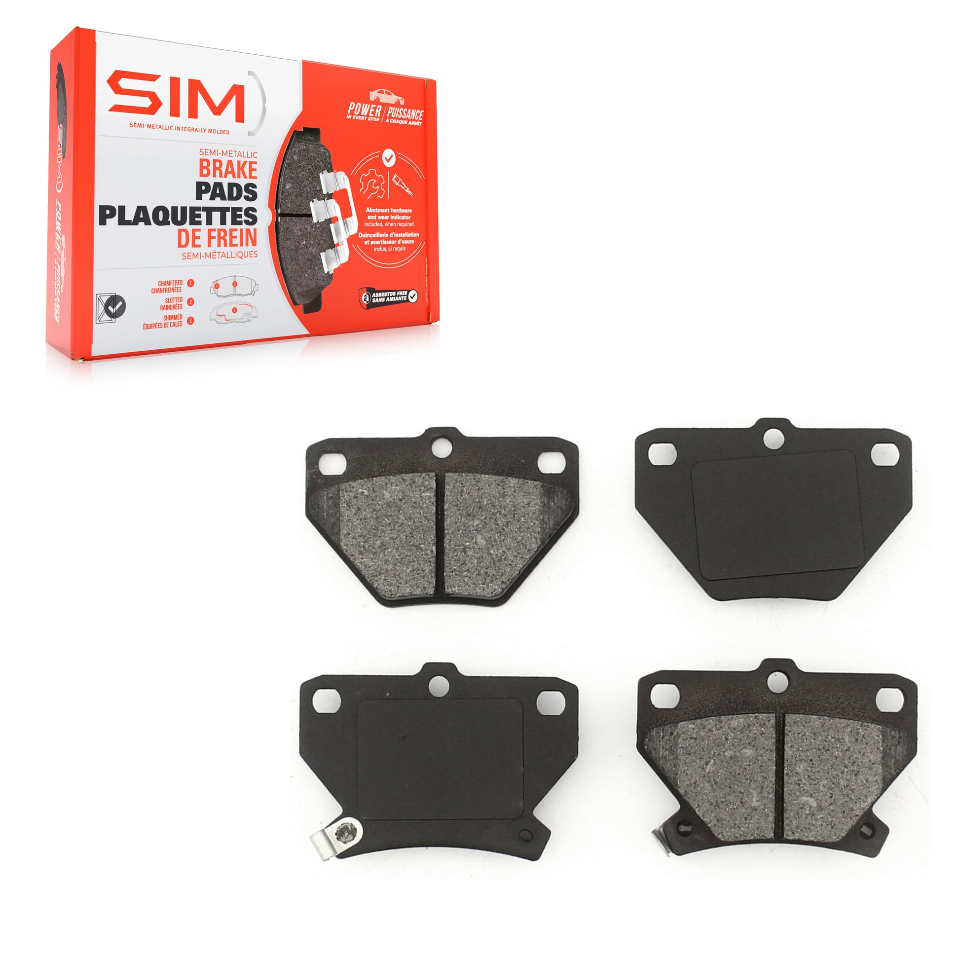 SIM SIM-823 Disc Brake Pad for 2000-2008 Toyota Corolla, Pontiac Vibe, Toyota Matrix - Rear