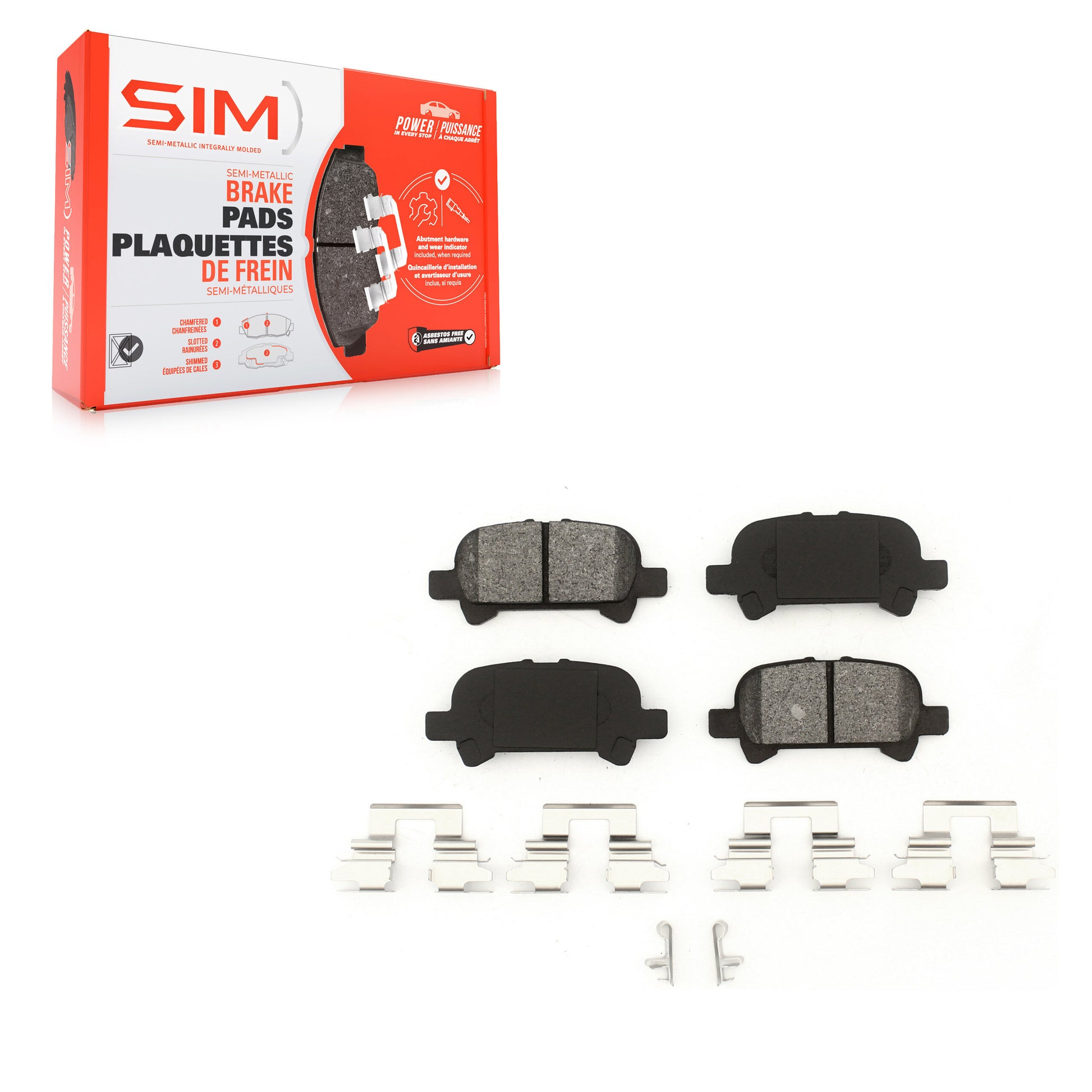 SIM SIM-828 Disc Brake Pad for 1999-2008 Toyota Solara, Toyota Avalon, Toyota Camry - Rear