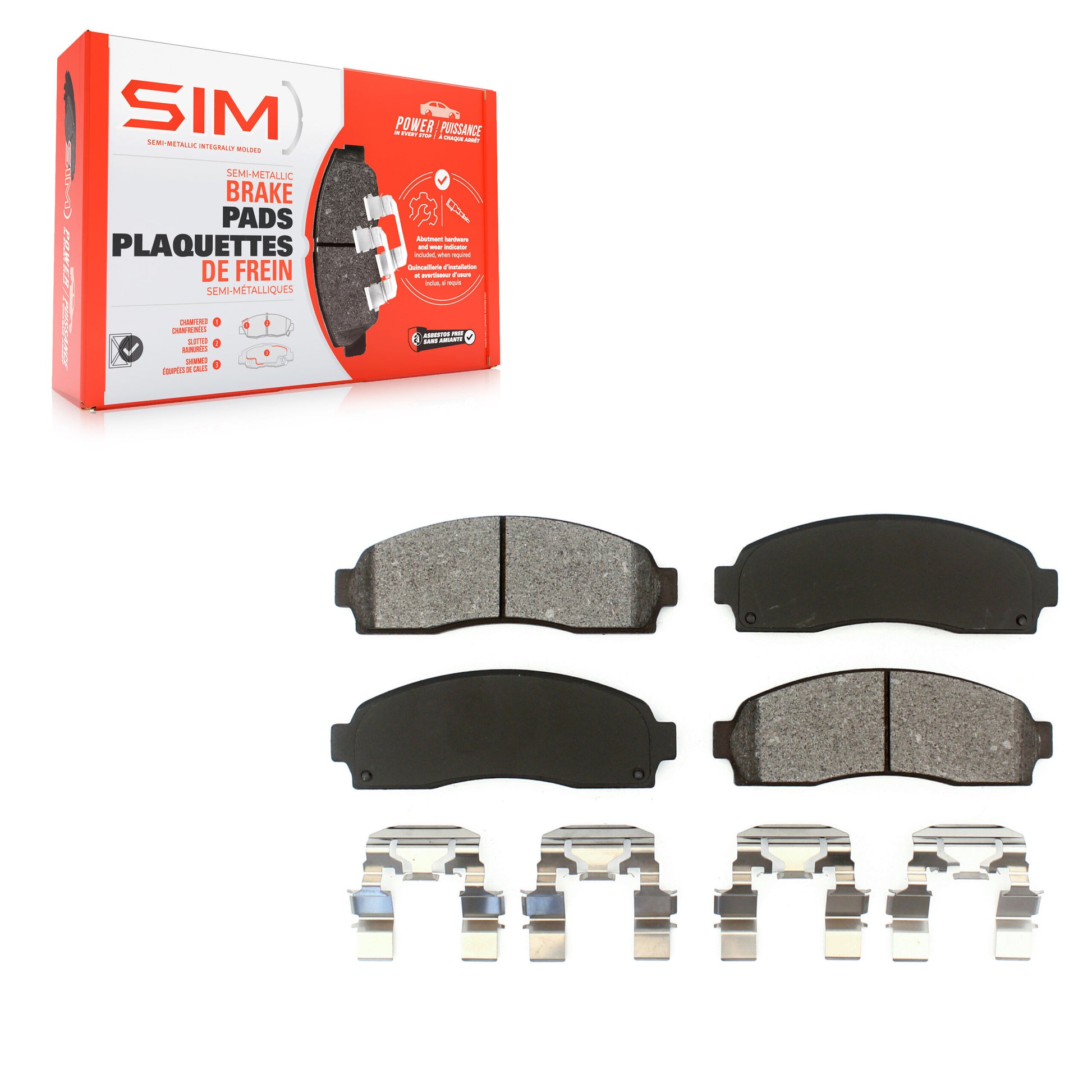 SIM SIM-833 Disc Brake Pad for 2001-2011 Pontiac Torrent, Chevrolet Equinox, Ford Explorer - Front