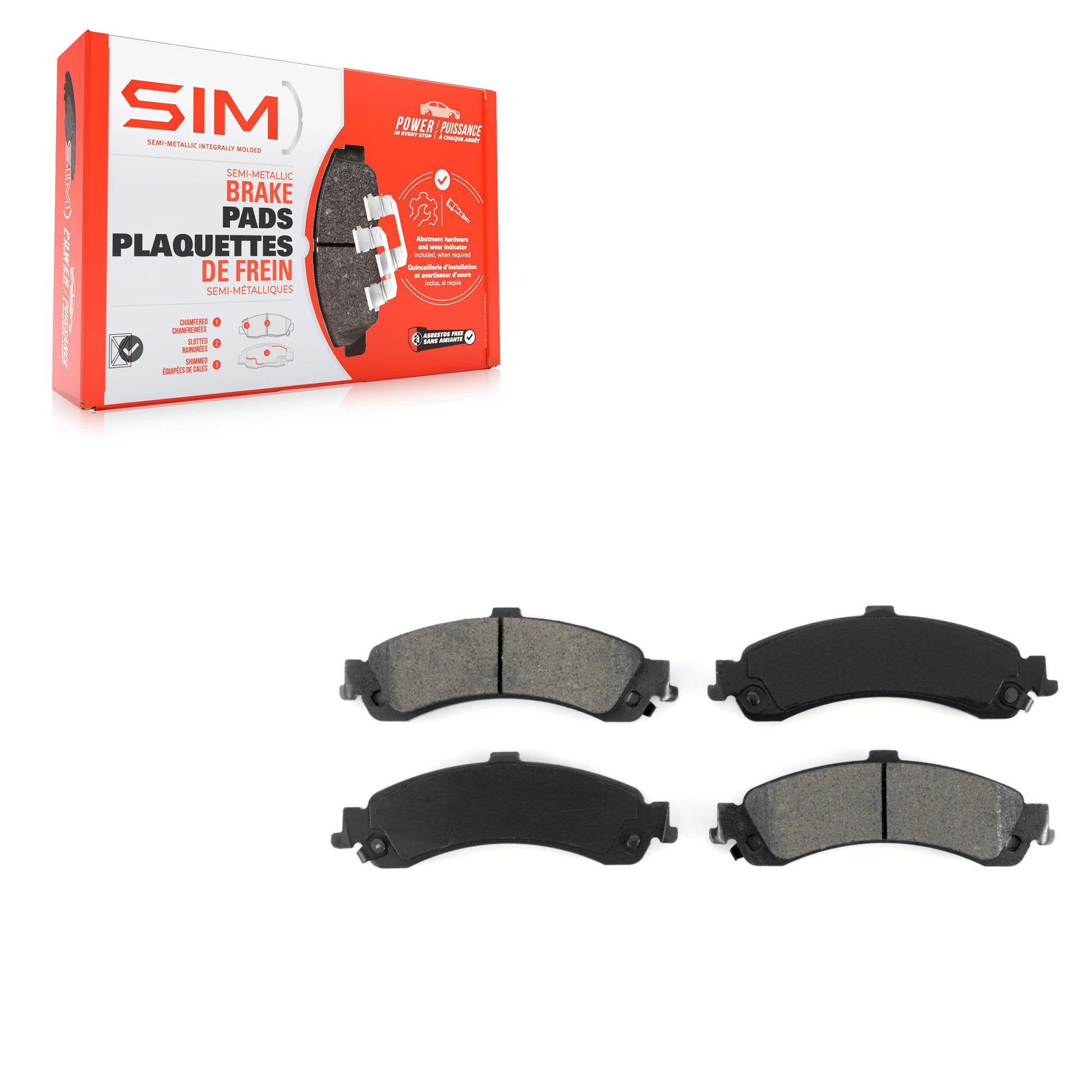 SIM SIM-834 Disc Brake Pad for 2000-2006 Cadillac Escalade, Cadillac Escalade ESV, Chevrolet Avalanche 1500 - Rear