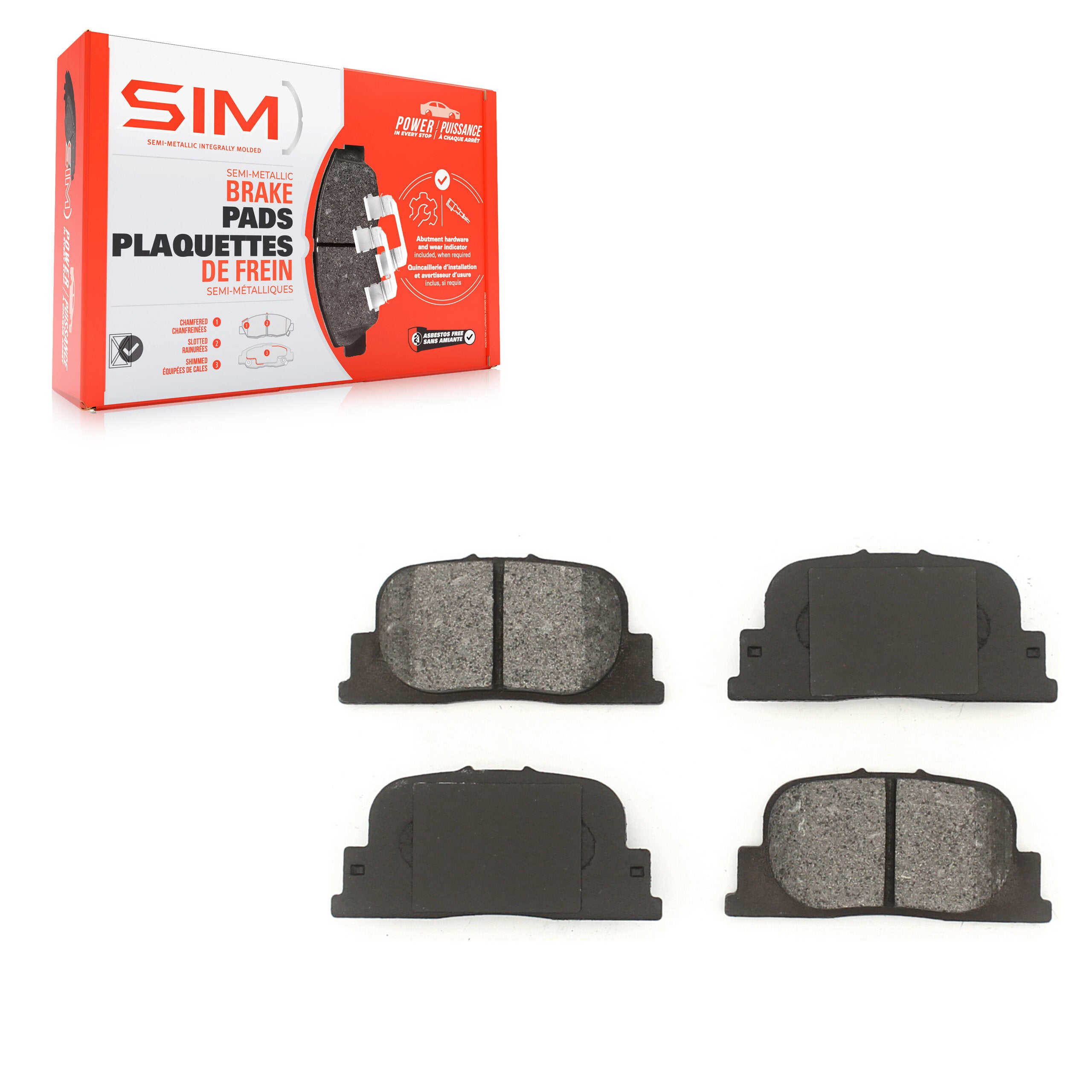 SIM SIM-835 Disc Brake Pad for 1999-2010 Scion tC, Lexus ES300, Toyota Camry - Rear