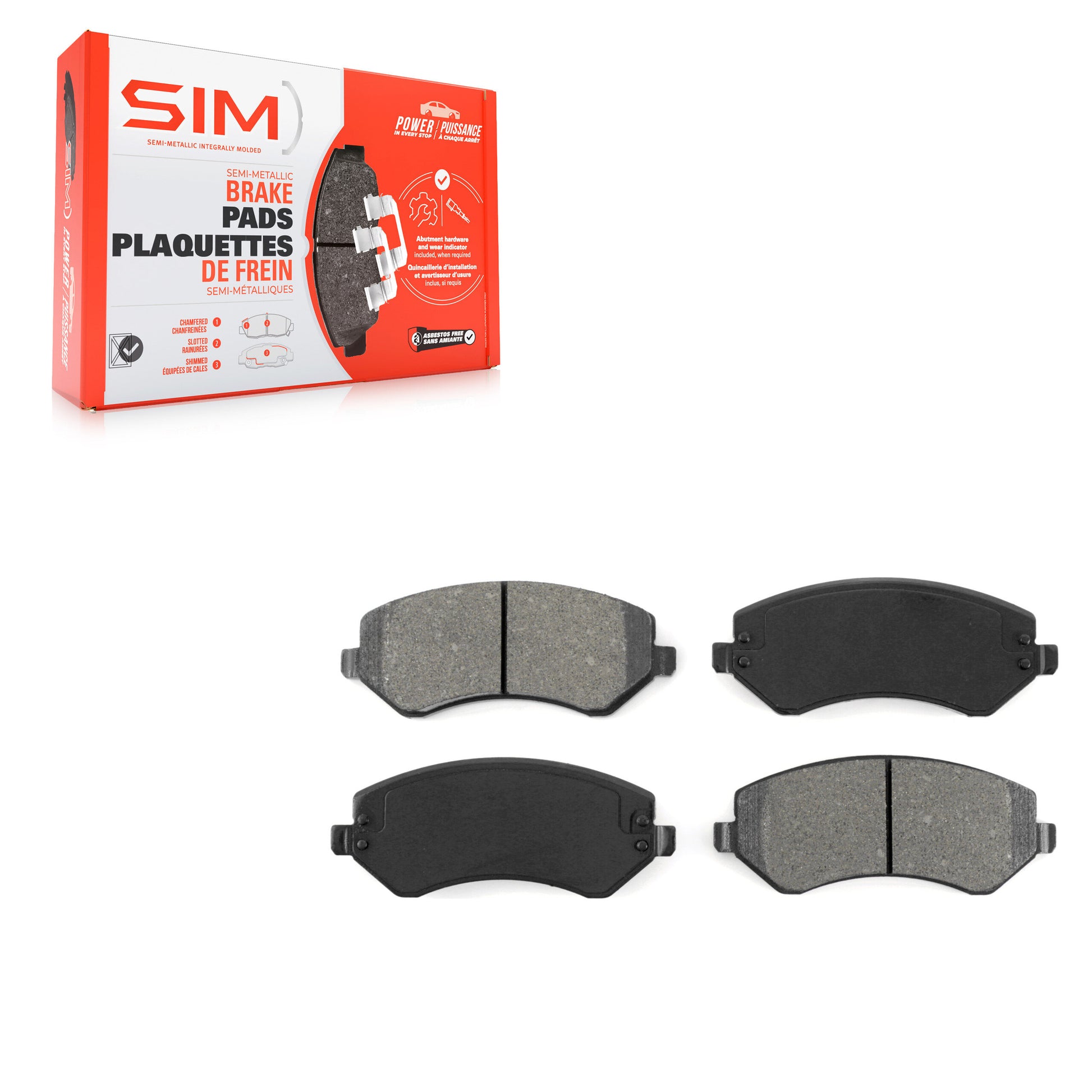 SIM SIM-856 Disc Brake Pad for 2001-2007 Dodge Caravan, Chrysler Town & Country, Chrysler Voyager - Front