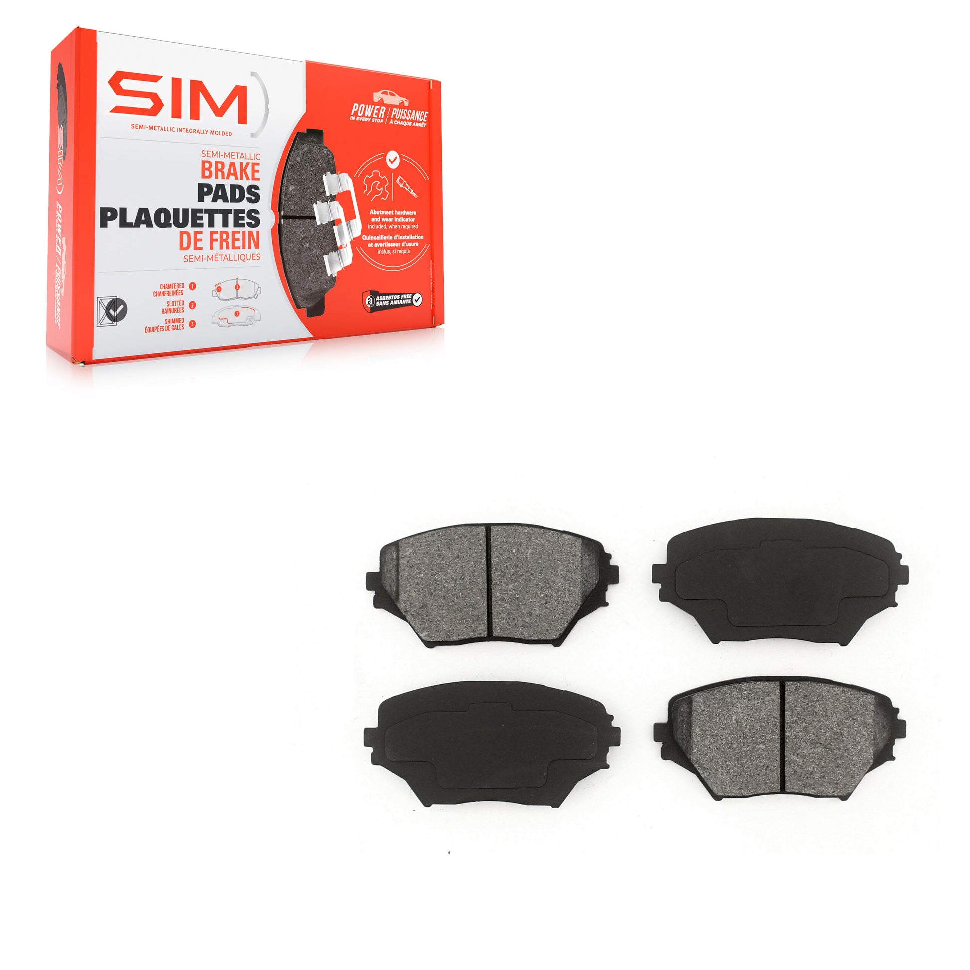 SIM SIM-862 Disc Brake Pad for 2001-2005 Toyota RAV4 - Front