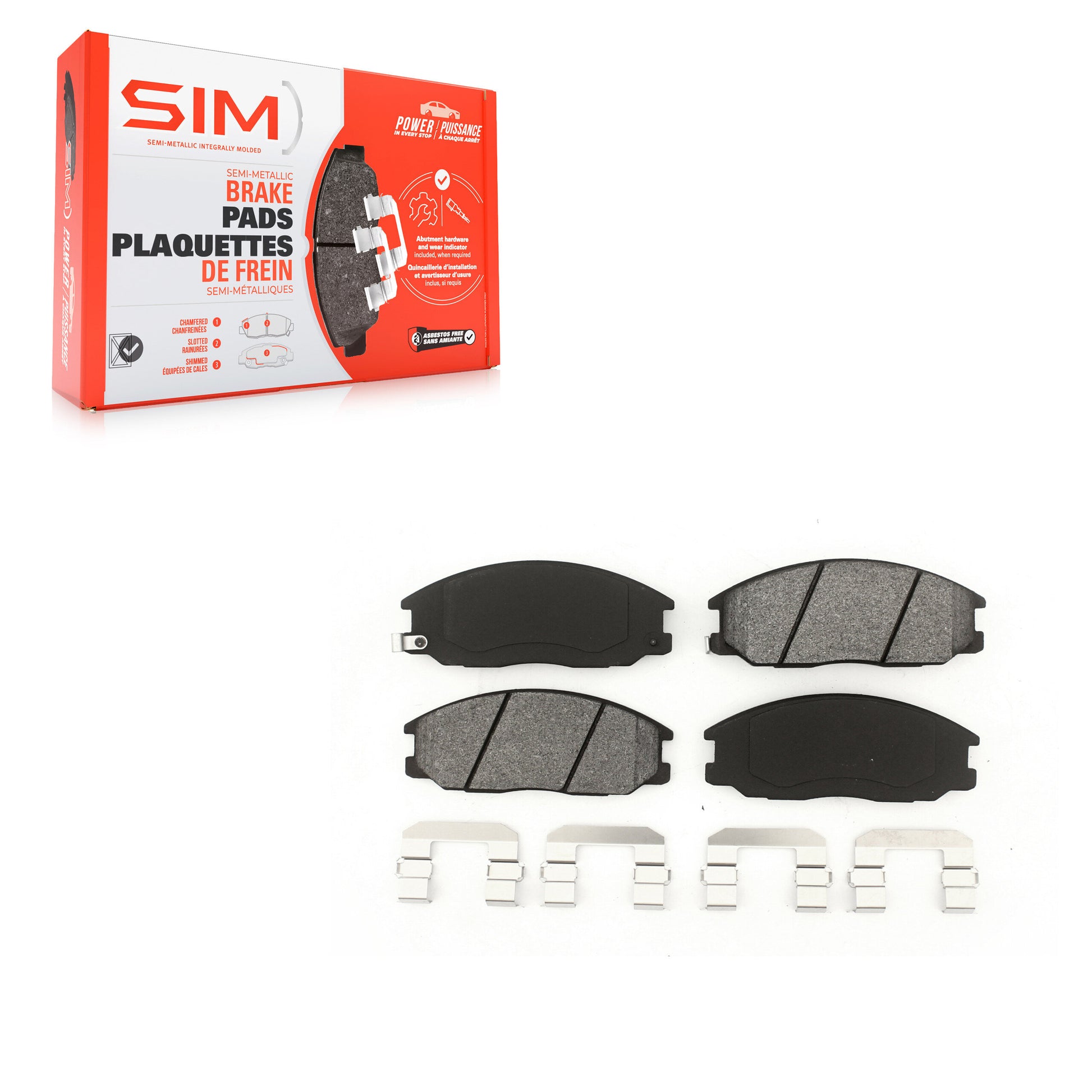 SIM SIM-864 Disc Brake Pad for 2001-2009 Kia Amanti, Kia Sorento, Hyundai XG350 - Front