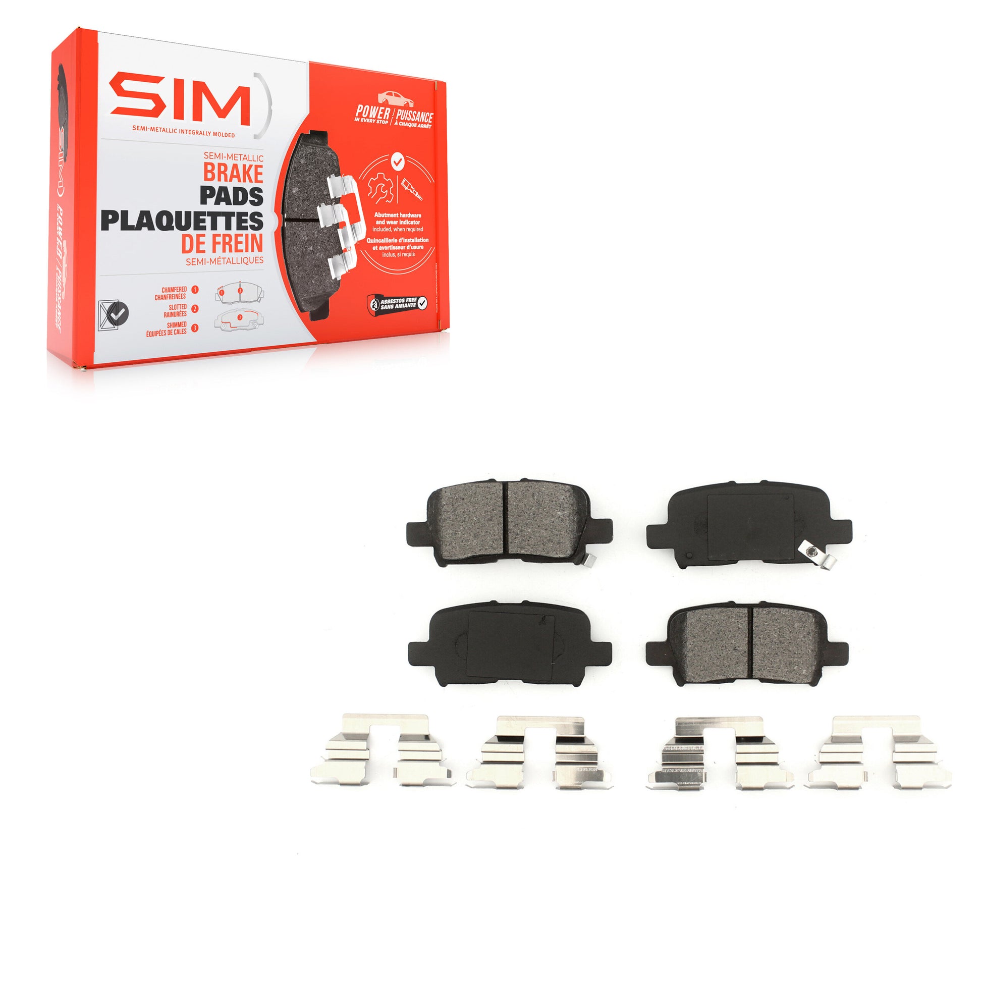 SIM SIM-865 Disc Brake Pad for 2001-2008 Honda Pilot, Honda Odyssey, Acura MDX - Rear