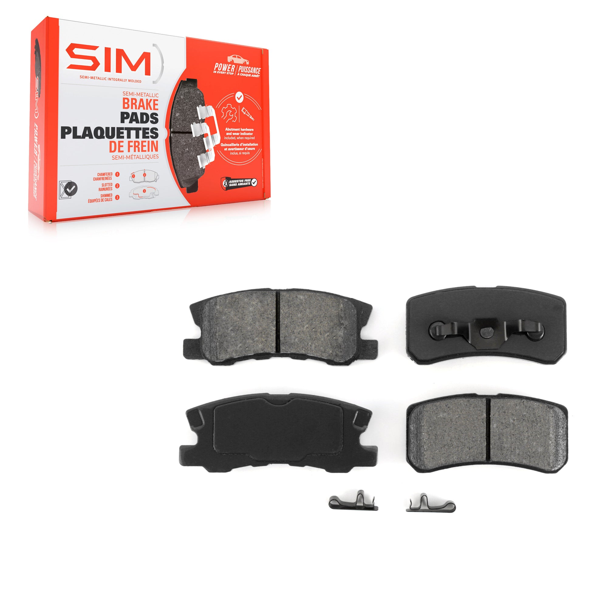 SIM SIM-868 Disc Brake Pad for 2000-2017 Mitsubishi Lancer, Chrysler 200, Mitsubishi Outlander Sport - Rear