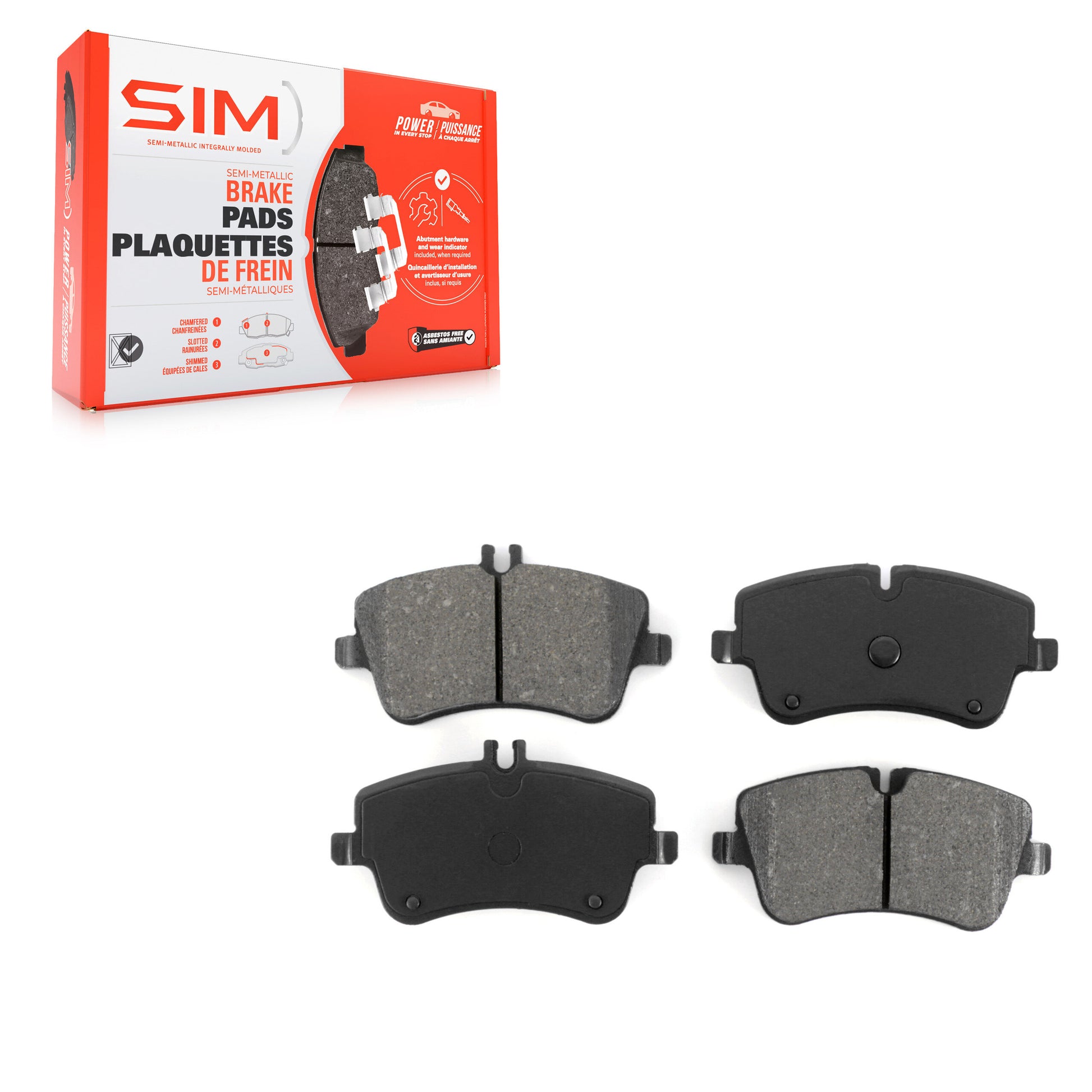 SIM SIM-872 Disc Brake Pad for 2001-2011 Mercedes-Benz SLK300, Mercedes-Benz C230, Mercedes-Benz C280 - Front