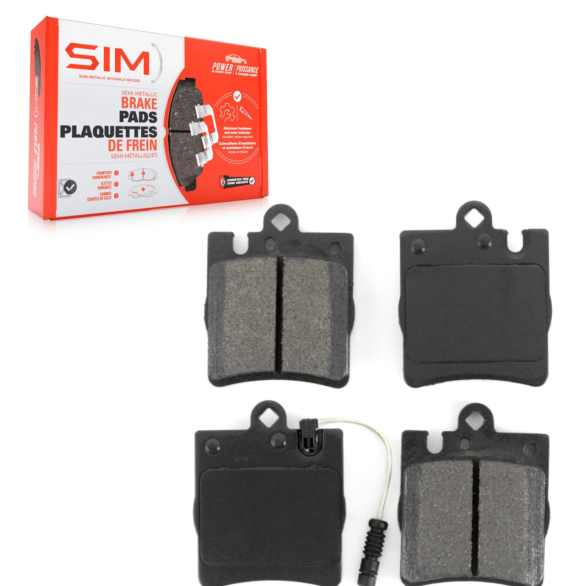 SIM SIM-873 Disc Brake Pad for 1996-2011 Mercedes-Benz SLK300, Mercedes-Benz C230, Mercedes-Benz C280 - Rear