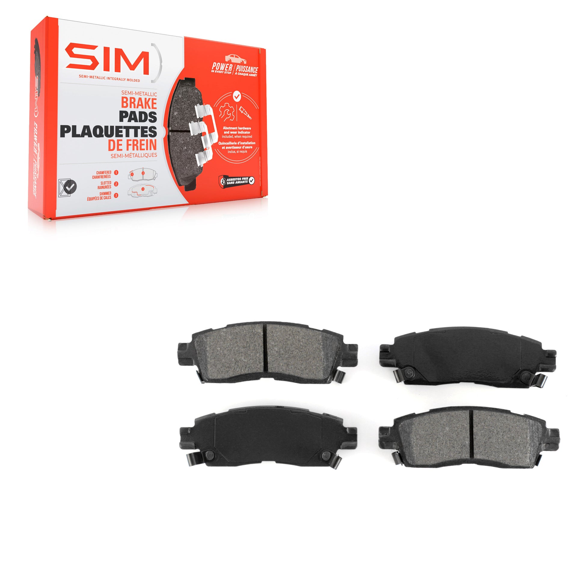 SIM SIM-883 Disc Brake Pad for 2002-2019 GMC Acadia Limited, Cadillac XTS, Chevrolet Traverse - Rear