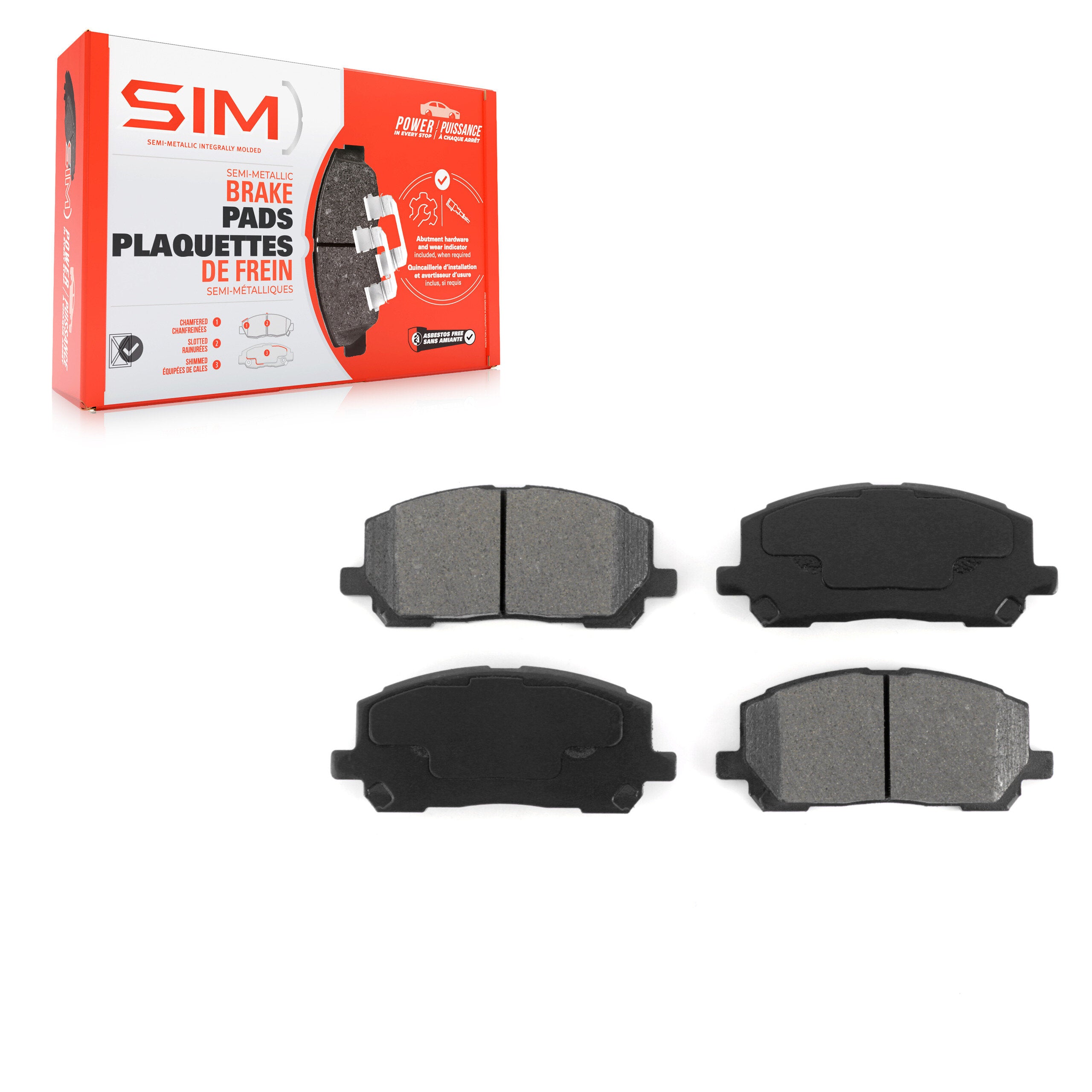 SIM SIM-884 Disc Brake Pad for 2001-2007 Toyota Highlander - Front