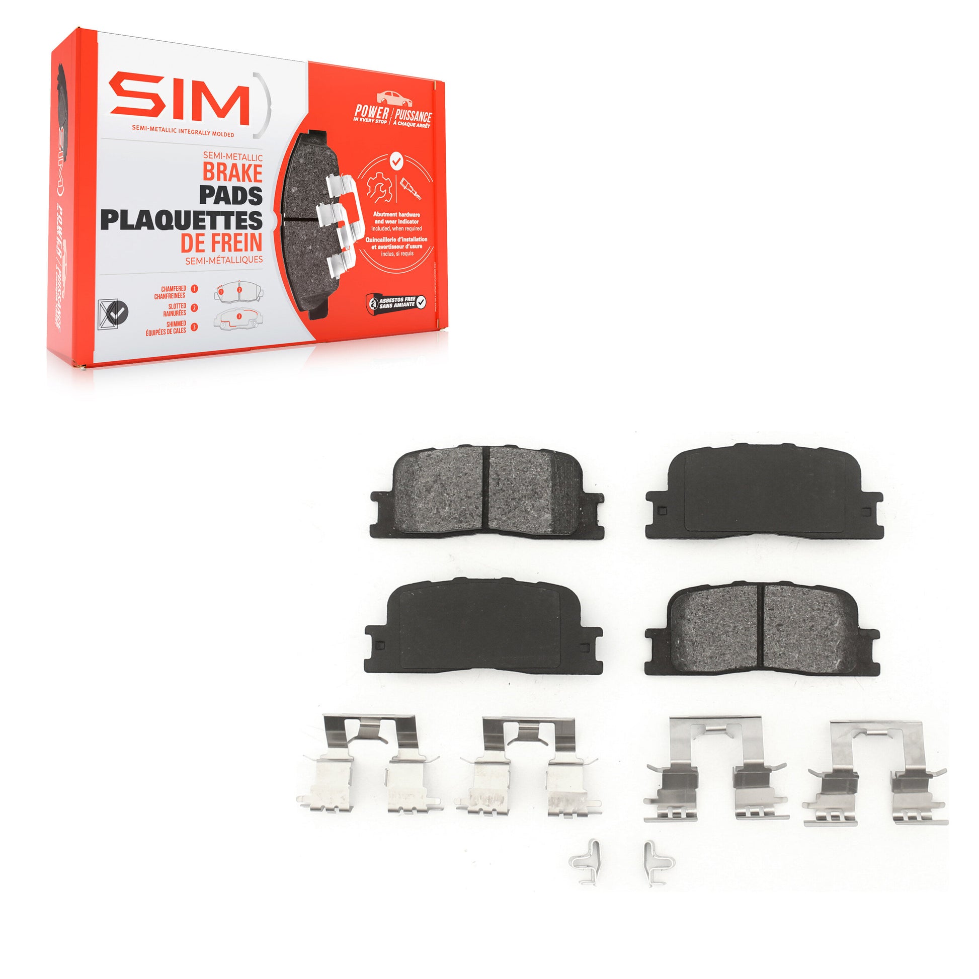 SIM SIM-885 Disc Brake Pad for 2001-2006 Lexus ES330, Lexus ES300, Toyota Camry - Rear