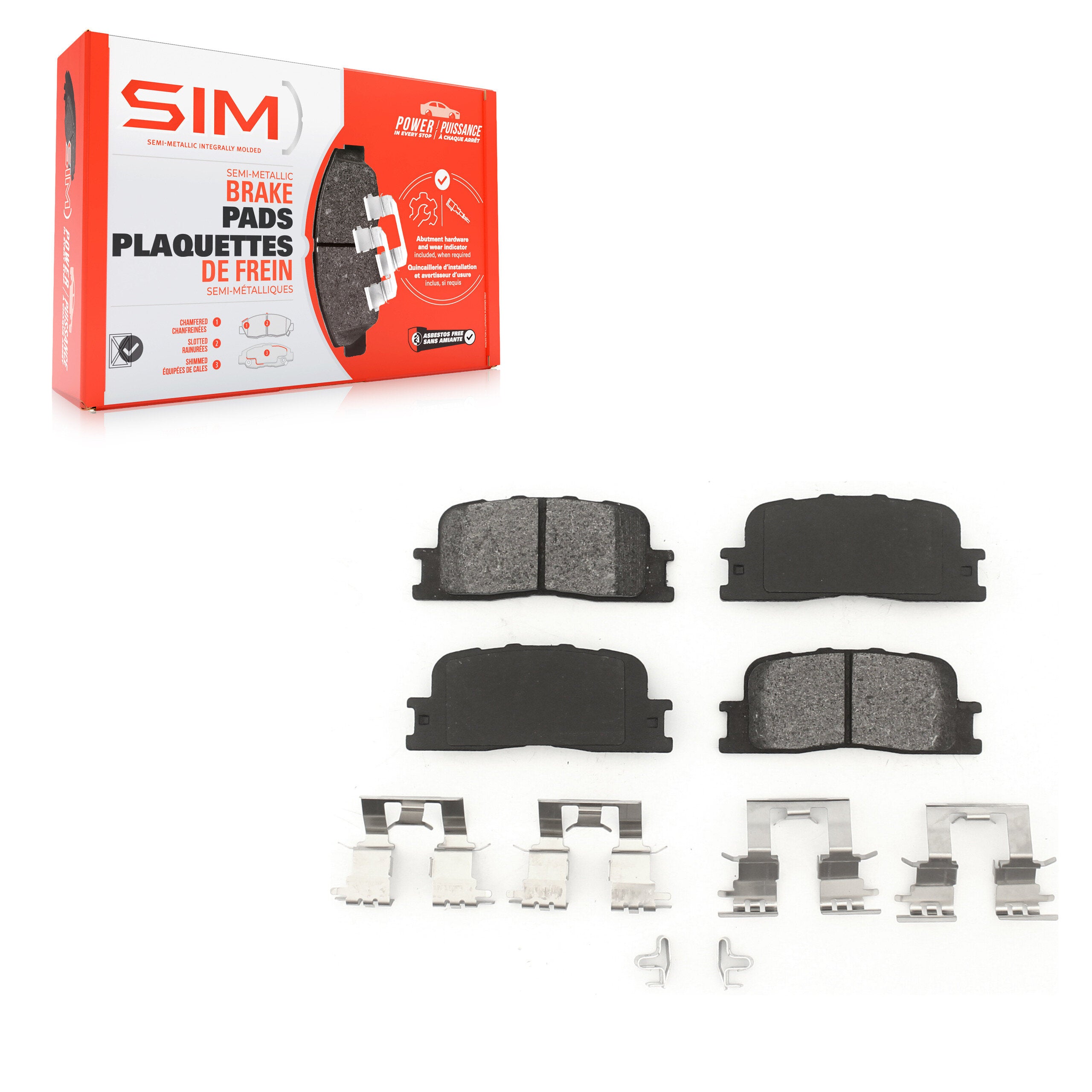 SIM SIM-885 Disc Brake Pad for 2001-2006 Lexus ES330, Lexus ES300, Toyota Camry - Rear