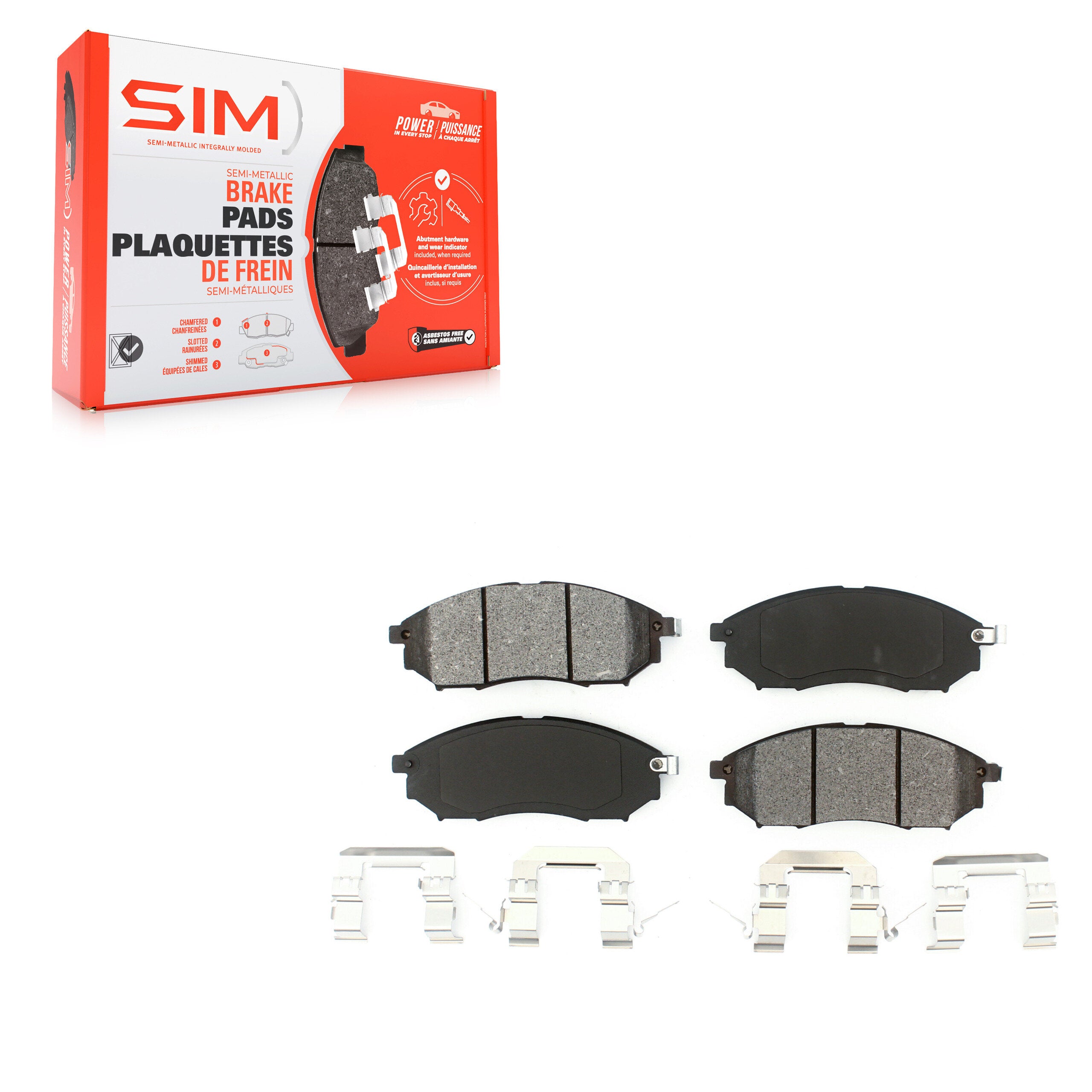 SIM SIM-888 Disc Brake Pad for 2002-2020 INFINITI Q40, INFINITI Q70L, INFINITI QX70 - Front
