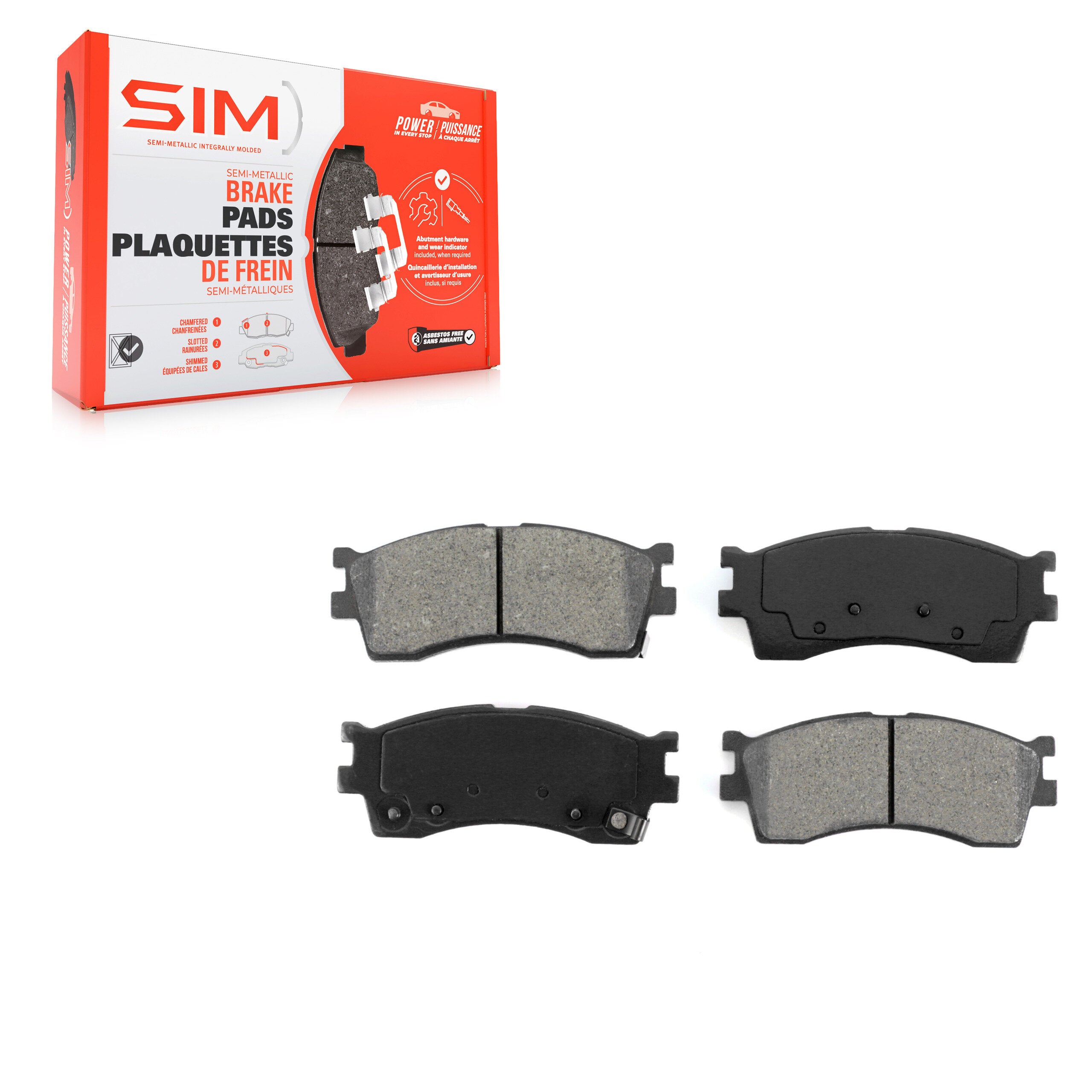 SIM SIM-889 Disc Brake Pad for 2001-2005 Kia Spectra, Kia Rio, Kia Sephia - Front