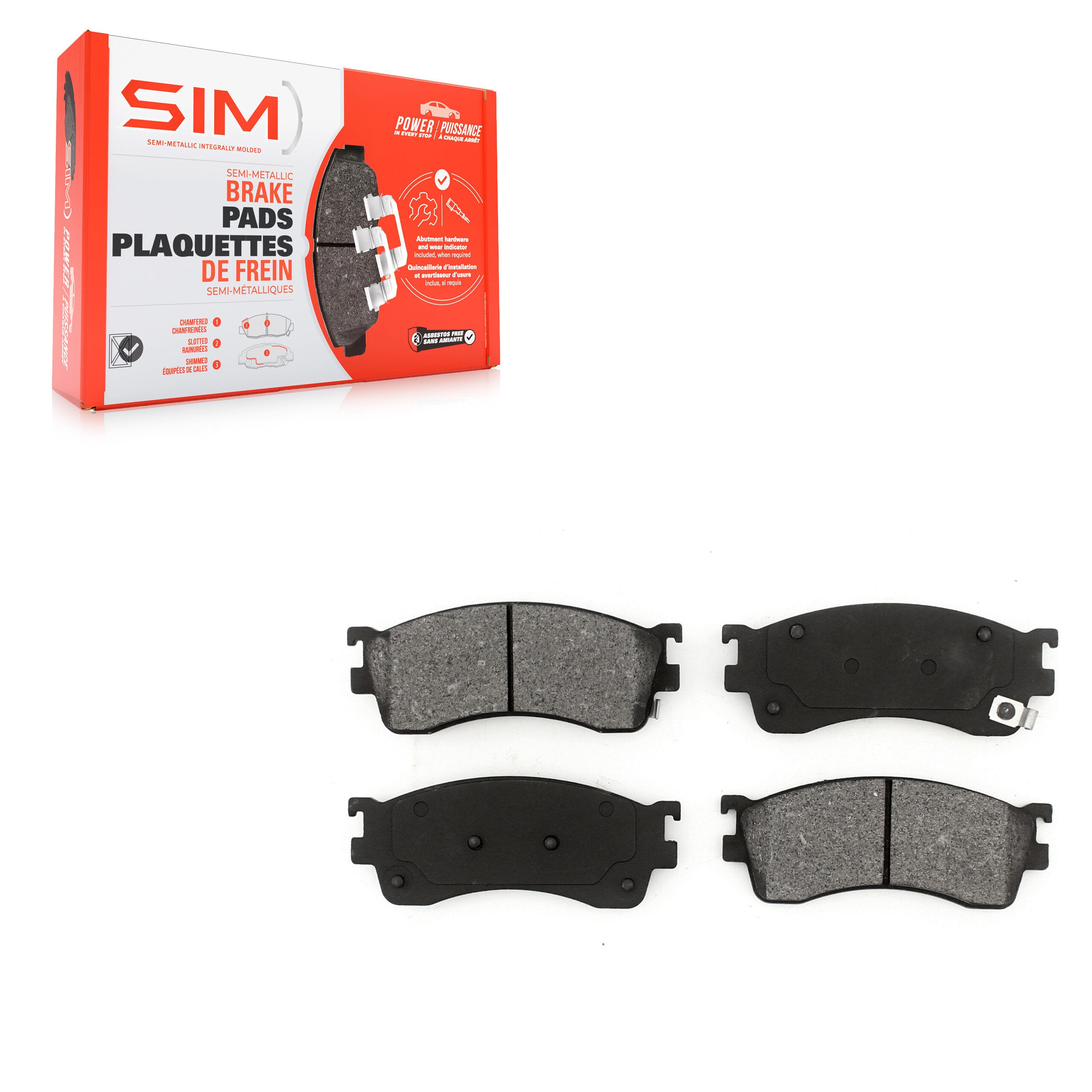SIM SIM-893 Disc Brake Pad for 2001-2003 Mazda Protege, Mazda Protege5 - Front