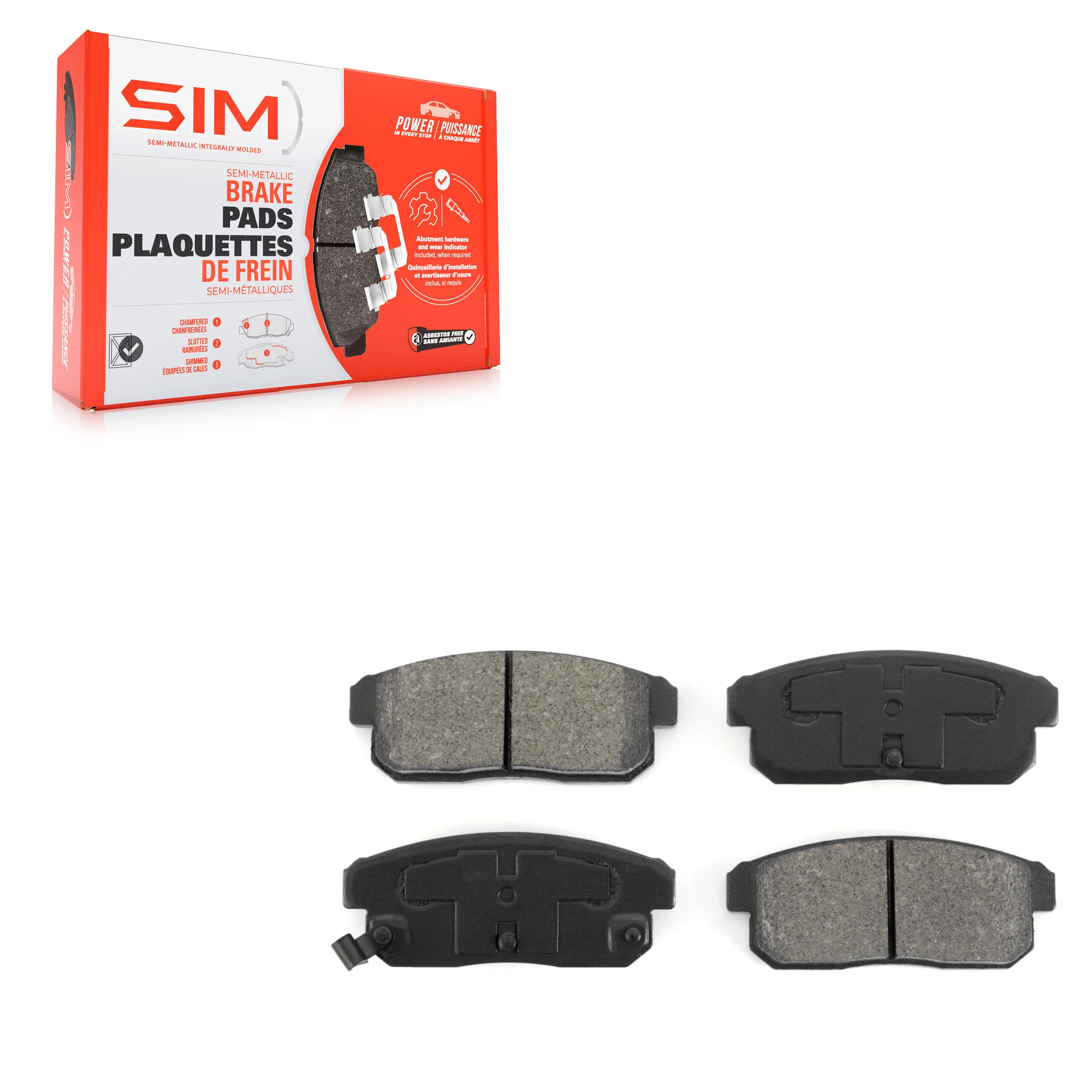 SIM SIM-900 Disc Brake Pad for 2000-2011 Mazda RX-8, INFINITI G20, INFINITI I35 - Rear