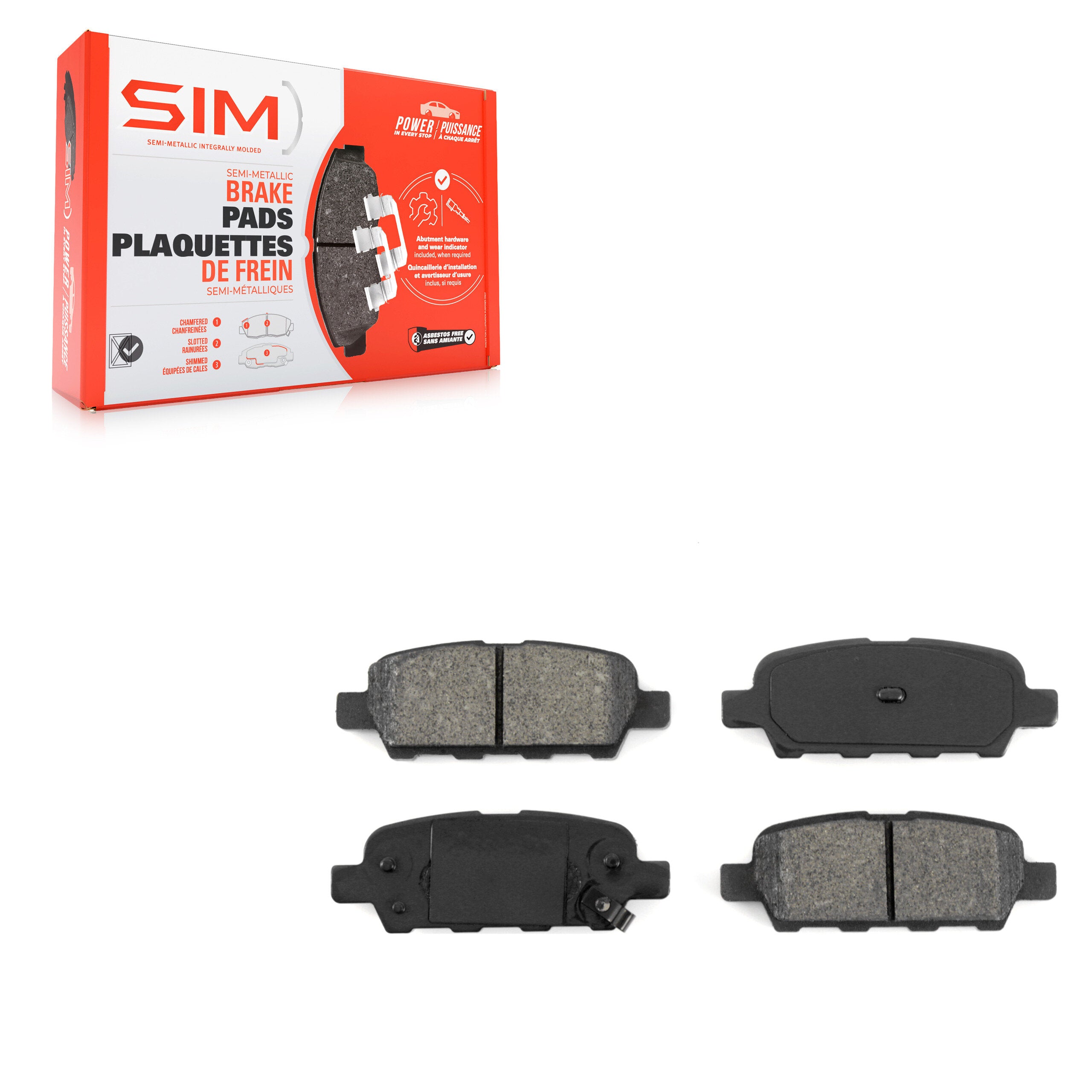 SIM SIM-905 Disc Brake Pad for 2002-2025 Nissan Z, Nissan LEAF, Nissan Altima - Rear