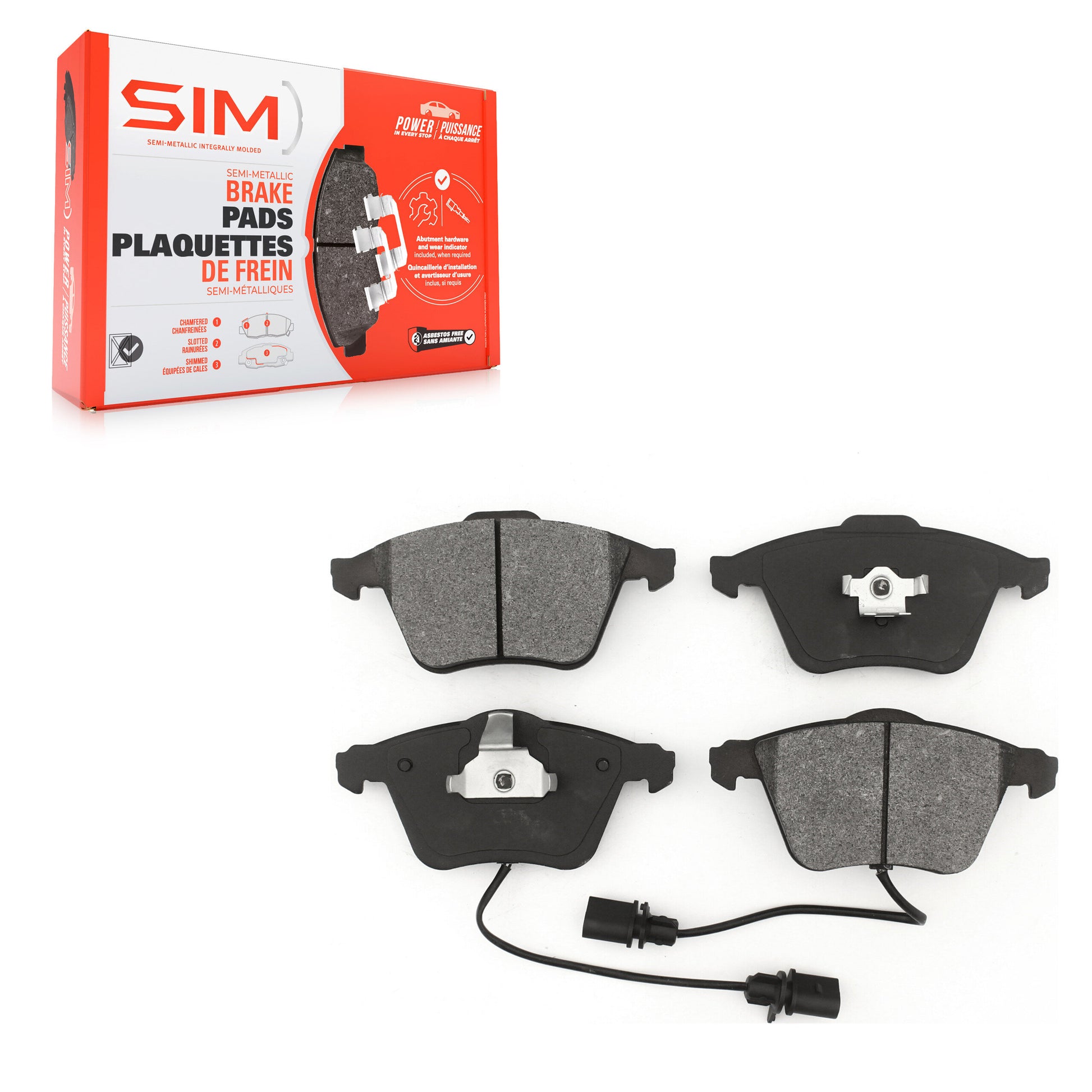 SIM SIM-915A Disc Brake Pad for 2002-2013 Mazda 3, Volvo C70, Volvo S40 - Front