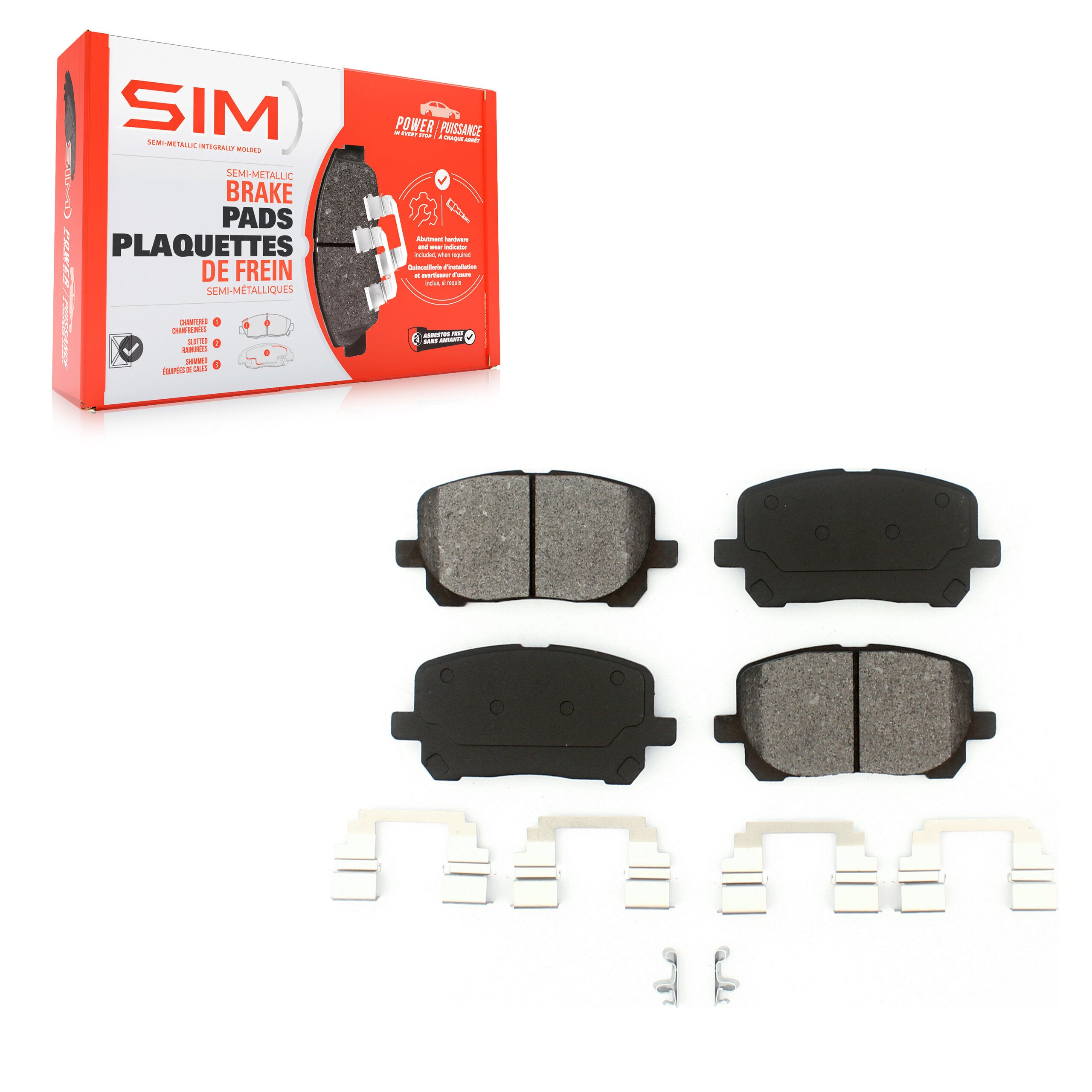 SIM SIM-923 Disc Brake Pad for 2003-2008 Pontiac Vibe, Toyota Corolla, Toyota Matrix - Front
