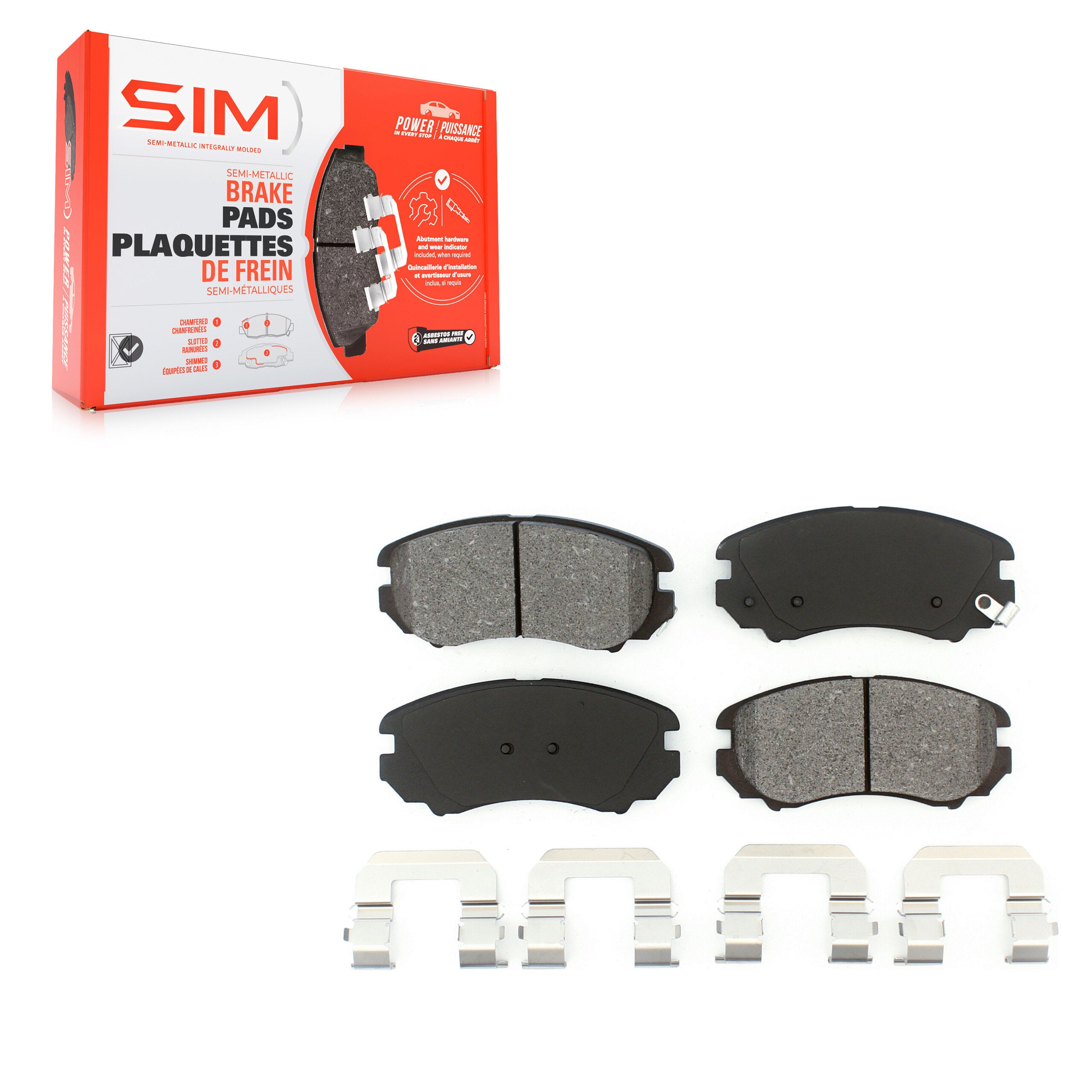 SIM SIM-924 Disc Brake Pad for 2003-2013 Hyundai Elantra, Kia Soul, Hyundai Tiburon - Front